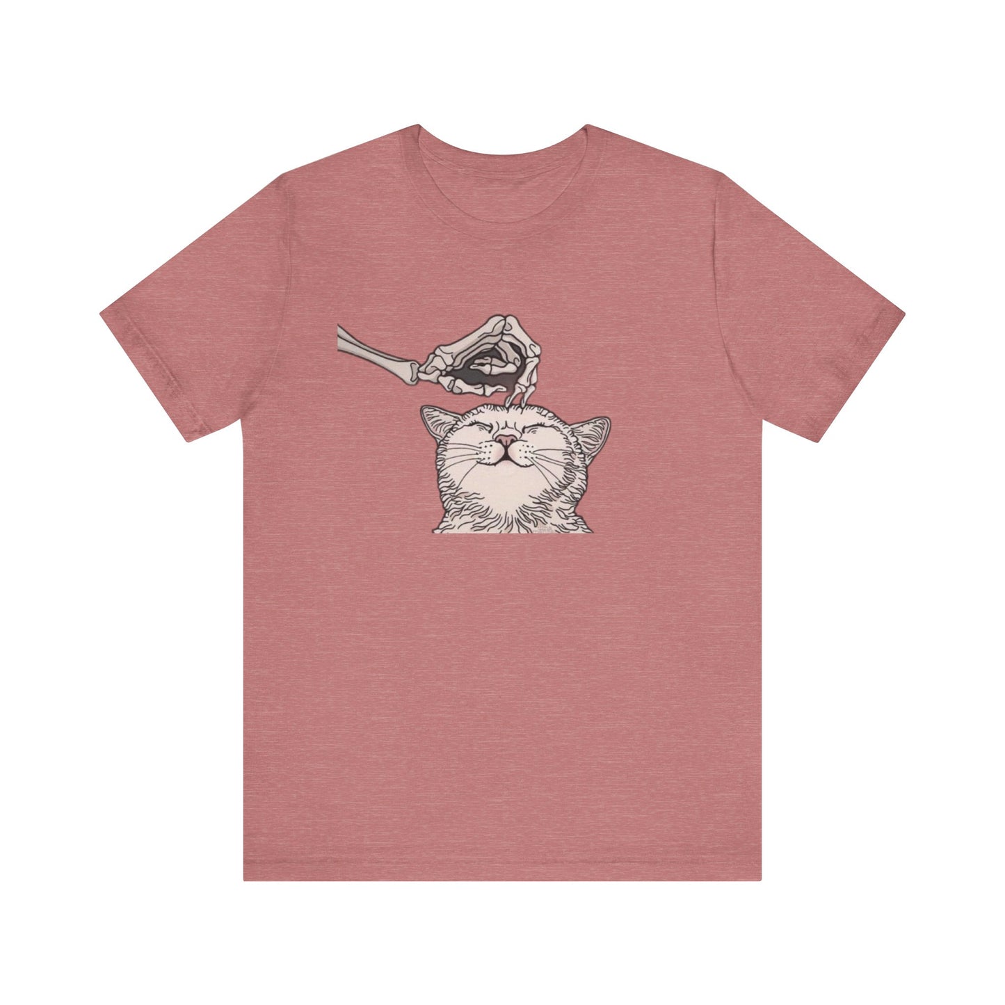 Skeleton Cat Head Scratch Tee