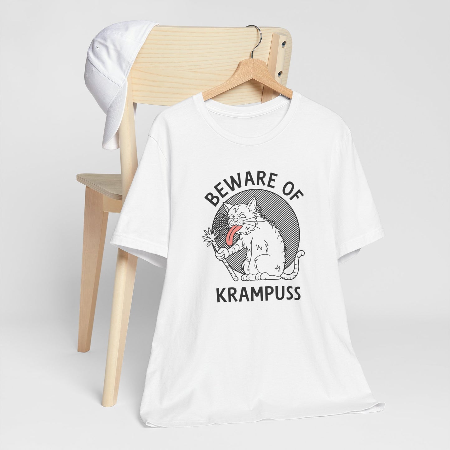 Beware of Krampuss Cat Humor Tee