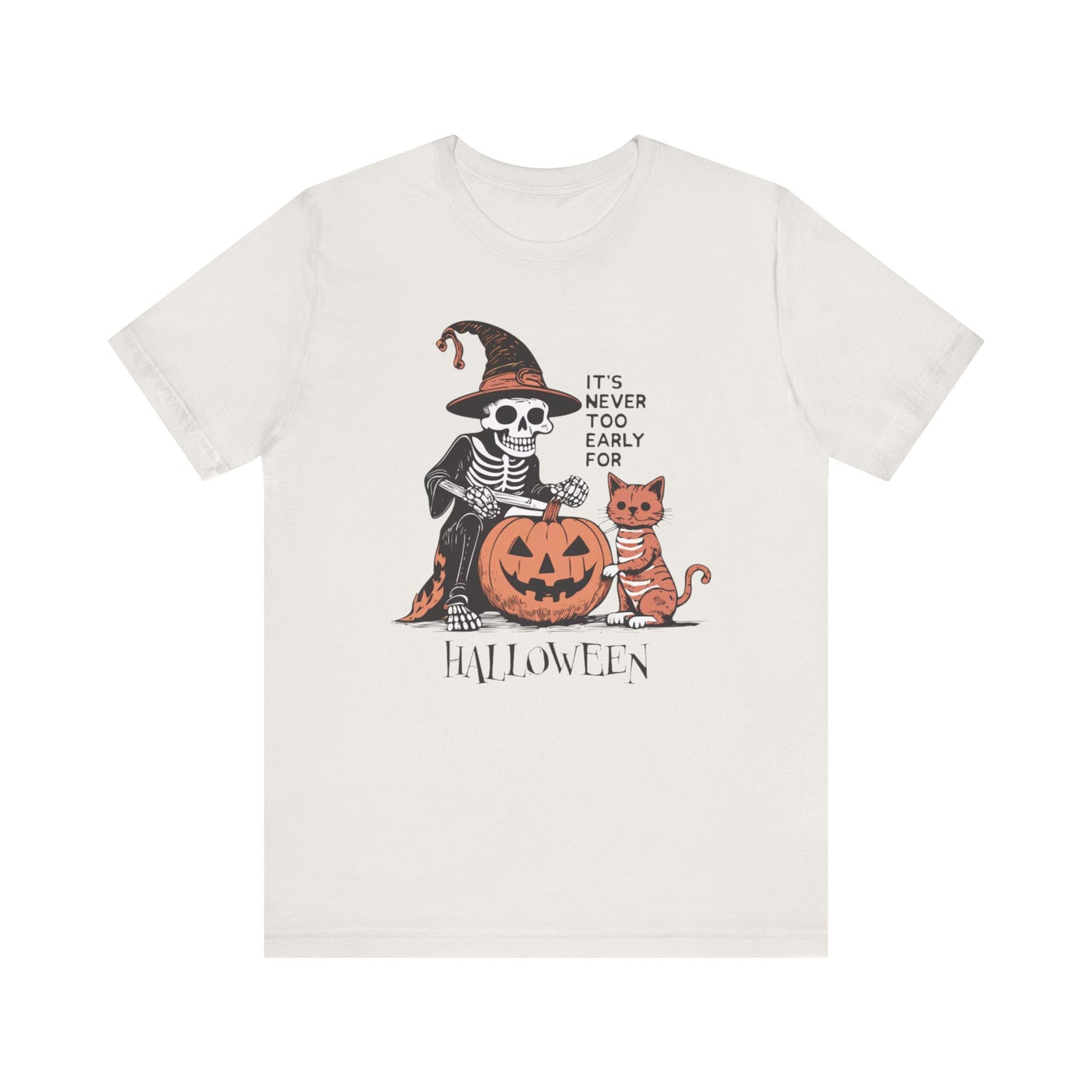 It's Never Too Early for Halloween Cat Skeleton Tee