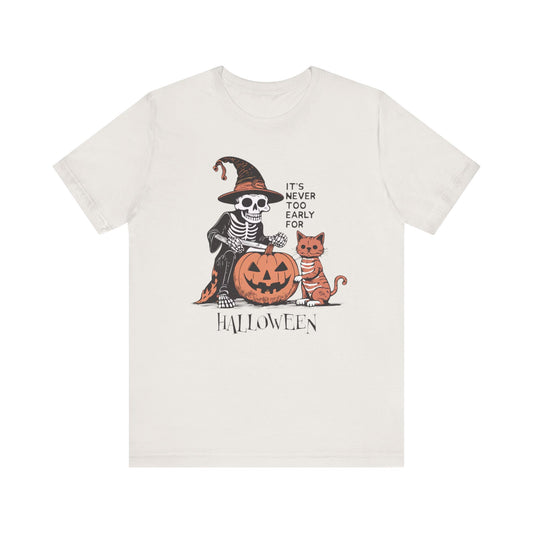 It's Never Too Early for Halloween Cat Skeleton Tee