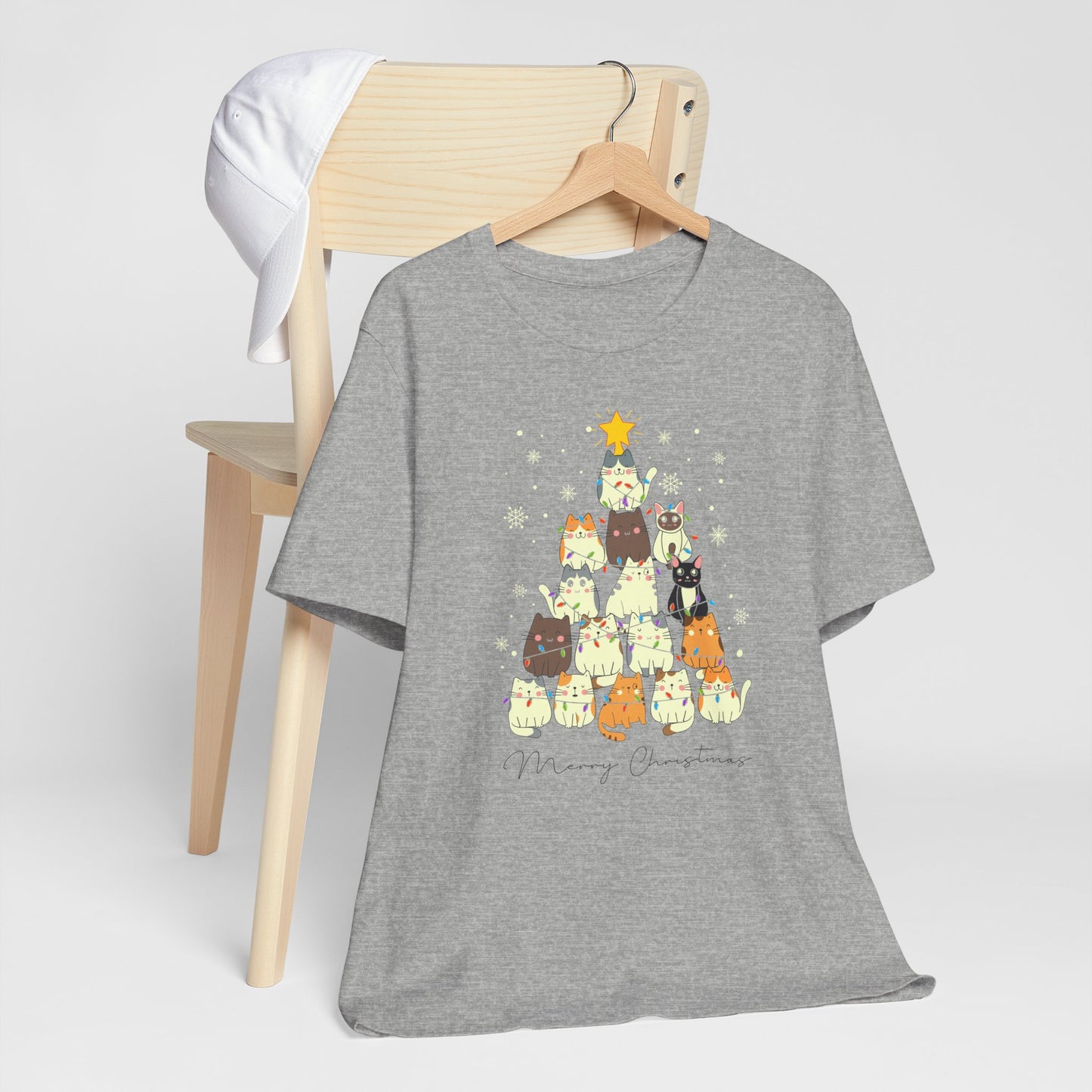 Cat Christmas Tree Holiday Tee
