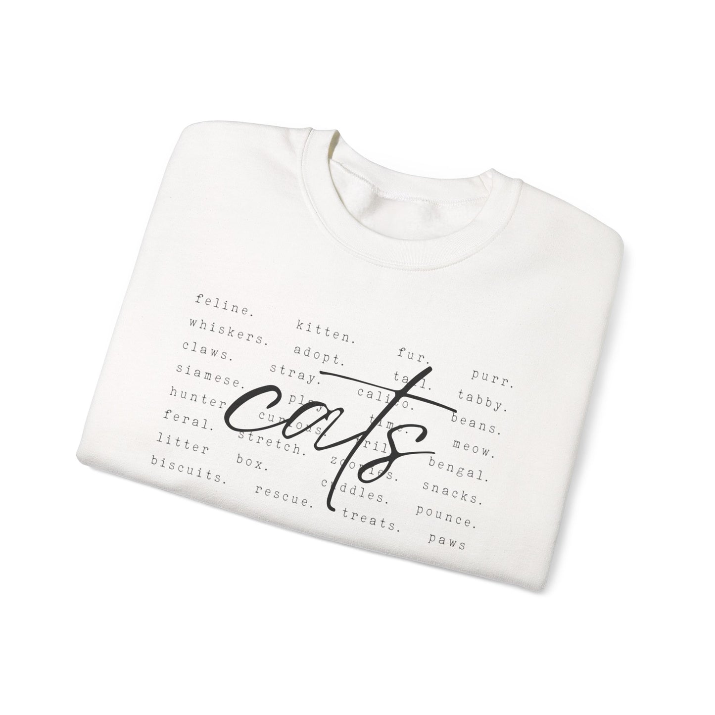 Cats Word Art Sweatshirt