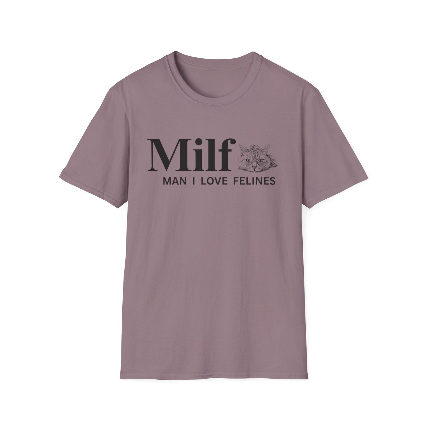 MILF – Man I Love Felines Funny Cat Lover T-Shirt | Cute Cat Mom & Cat Dad Graphic Tee