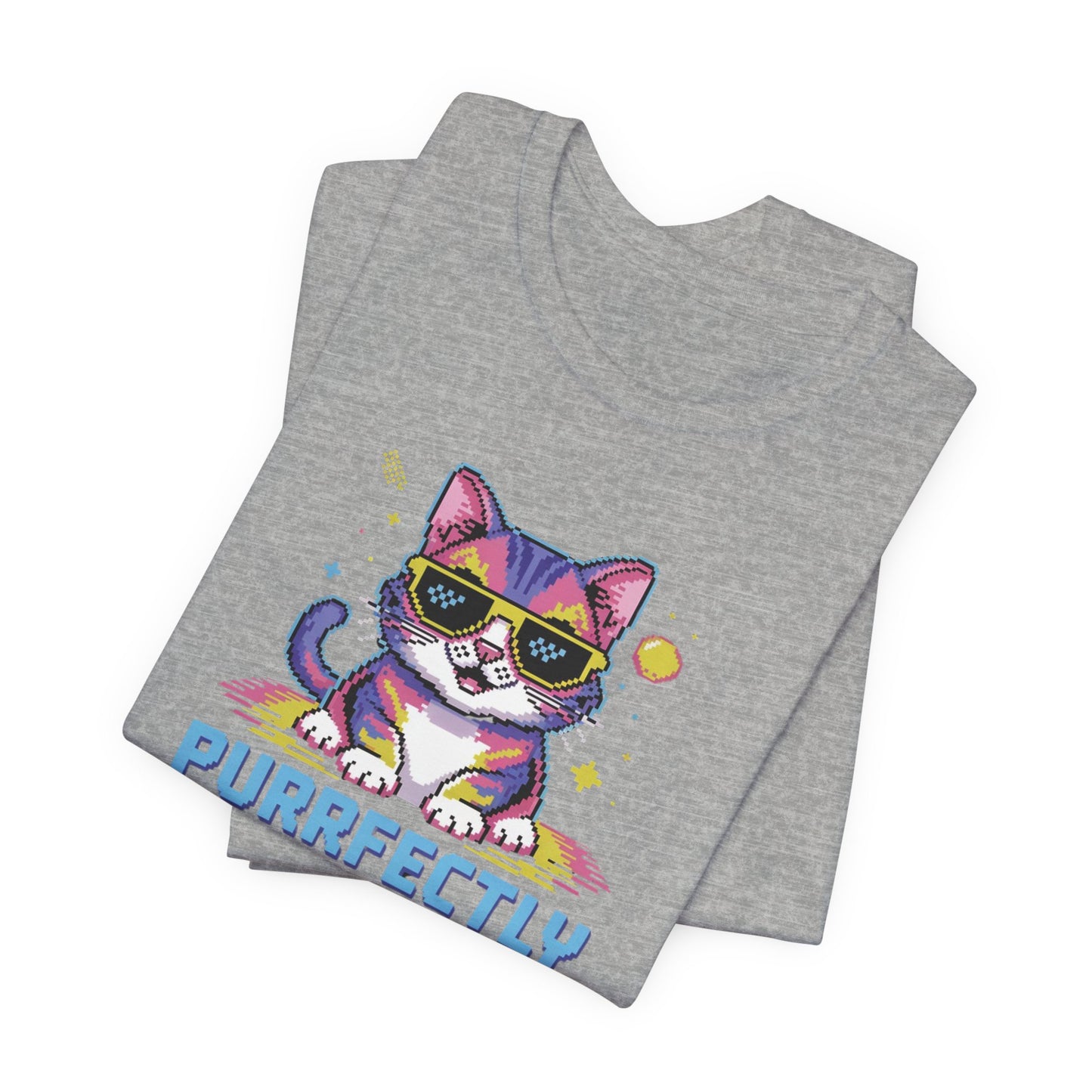 Purrfectly Vintage 80's - 90's Retro Cat T-Shirt