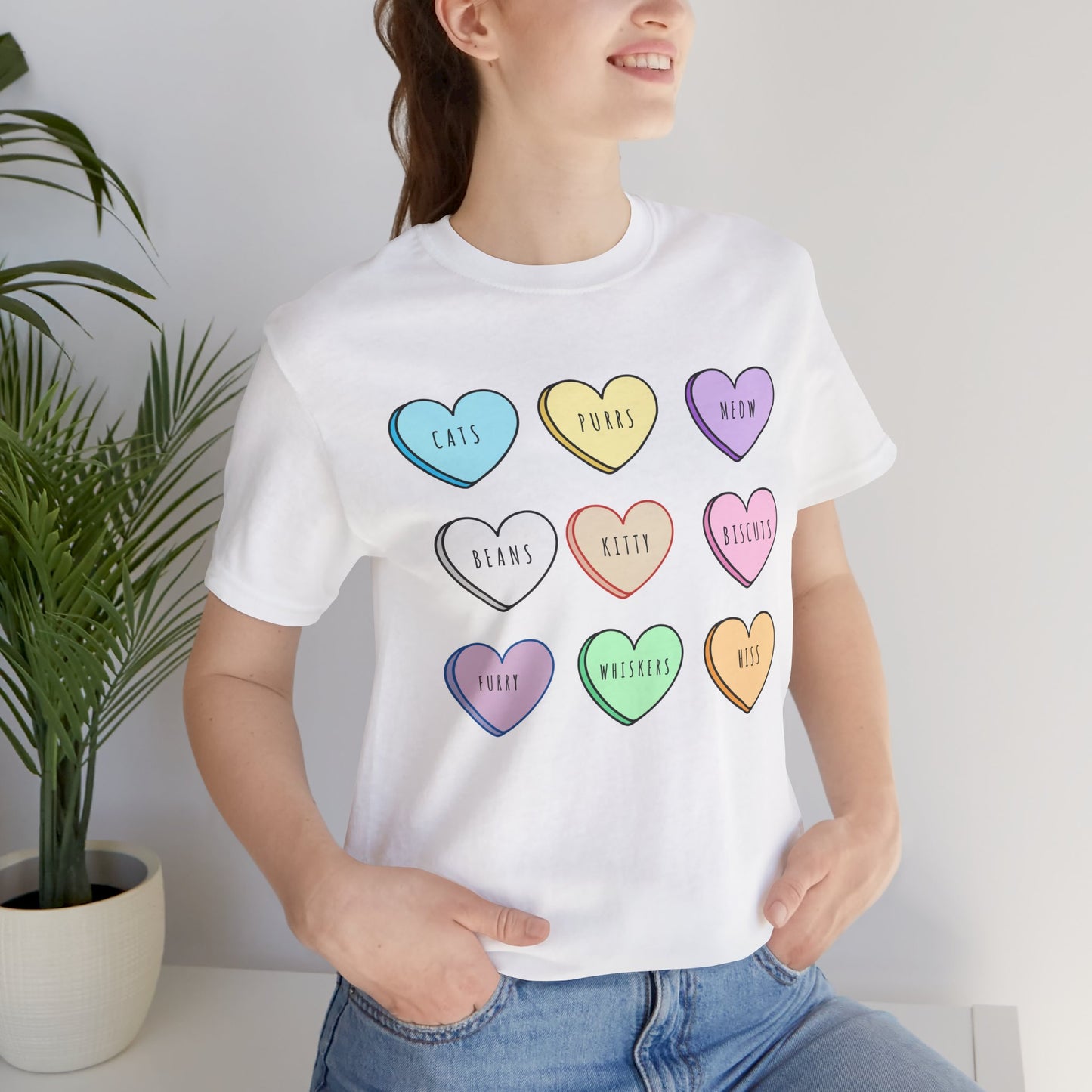 Candy Hearts Cat Love Tee
