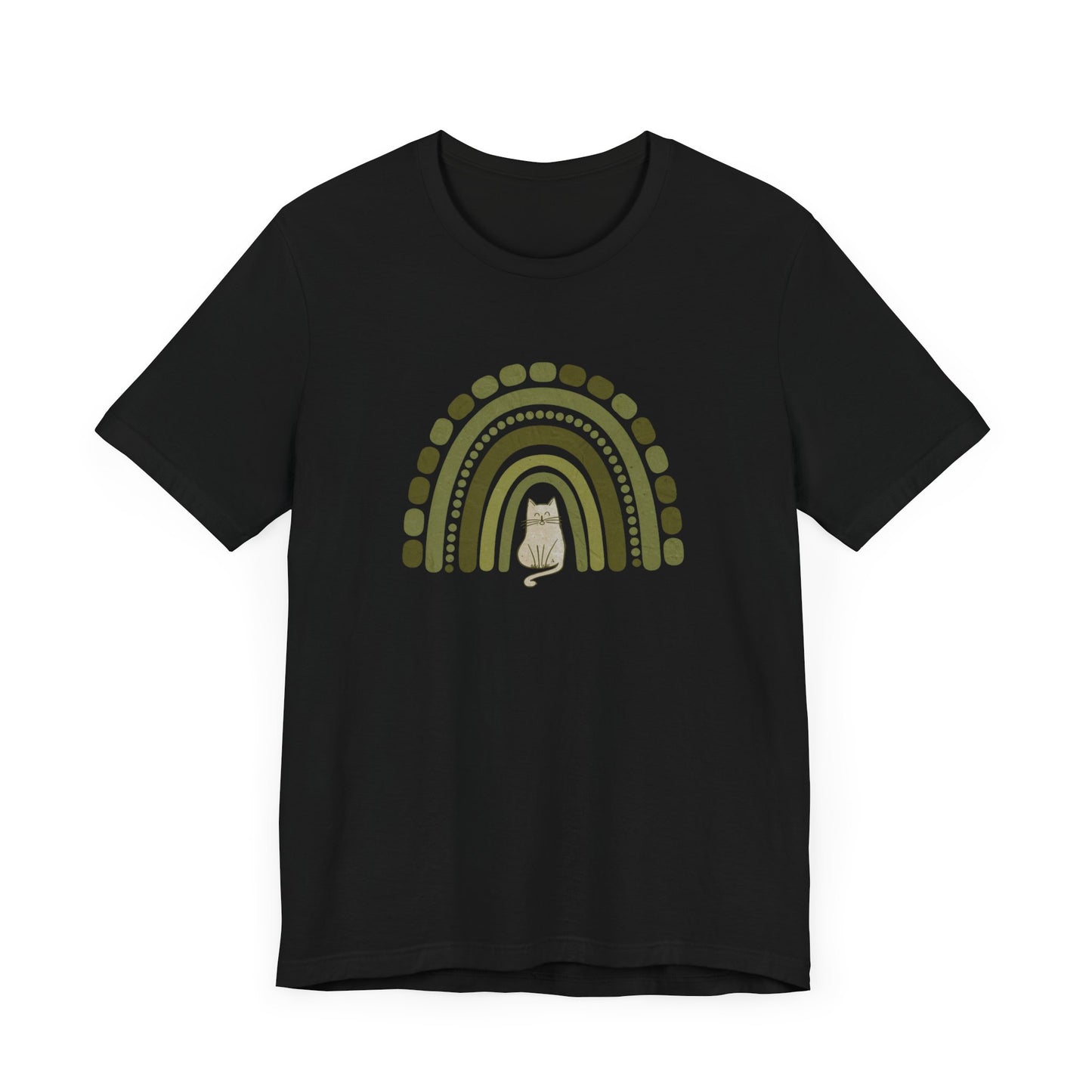 Boho St. Patty's Rainbow Cat Tee