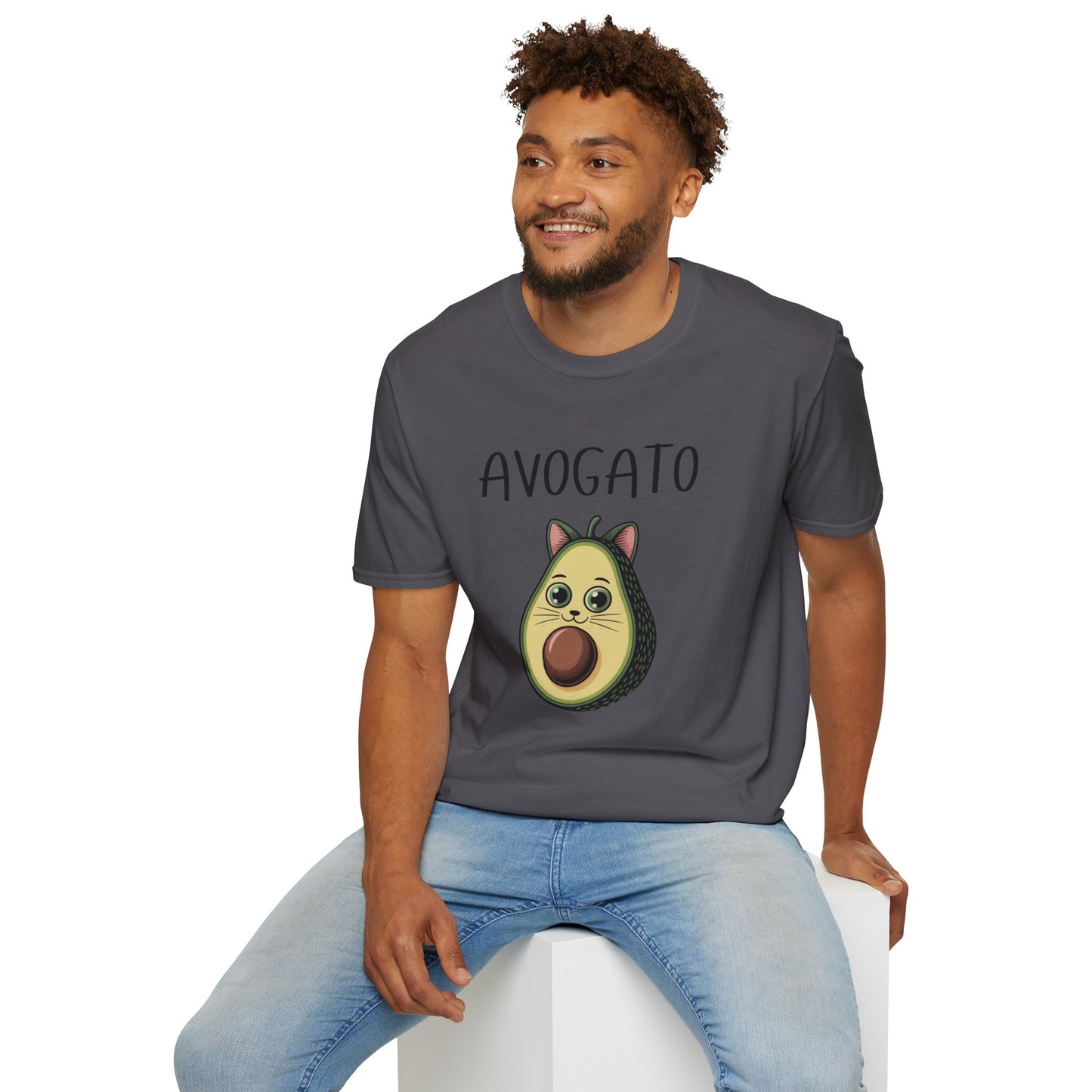 Avogato Funny Cat & Avocado T-Shirt – Cute Pun Graphic Tee