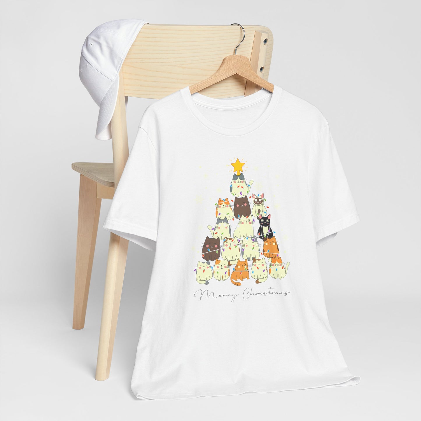 Cat Christmas Tree Holiday Tee