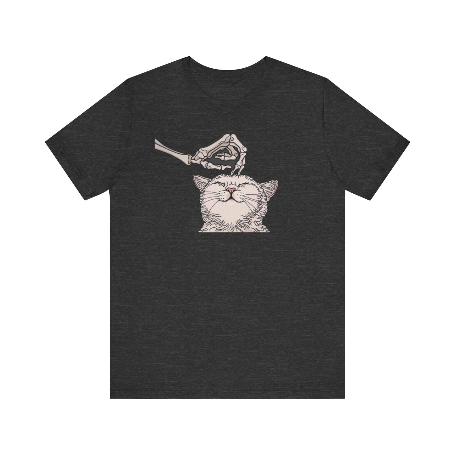 Skeleton Cat Head Scratch Tee