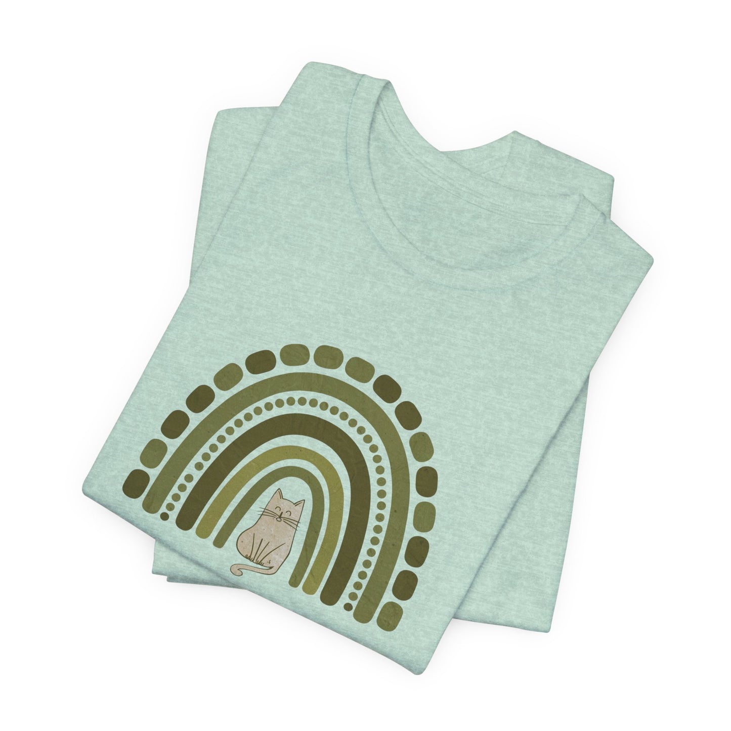 Boho St. Patty's Rainbow Cat Tee
