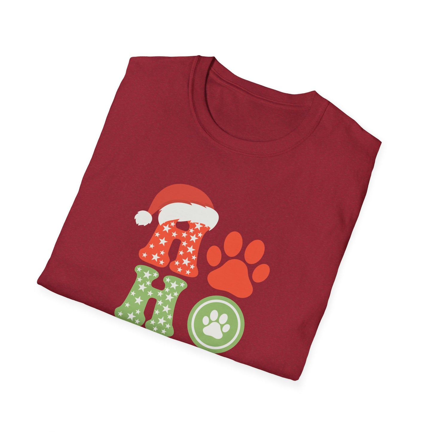 HO HO Paws Christmas T-Shirt | Retro Holiday Pet Lover Tee | Merry Christmas Shirt