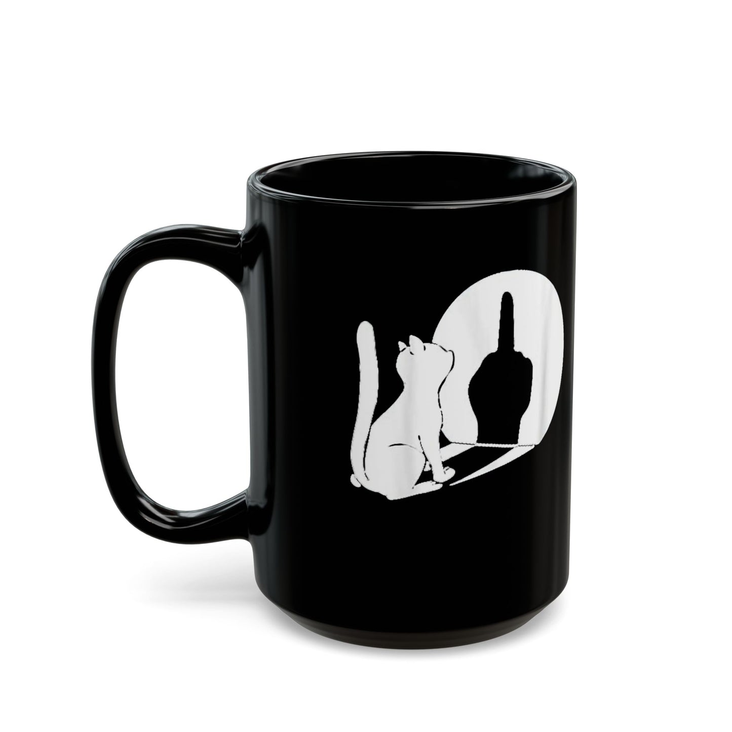 Cat Shadow Black Mug (11oz, 15oz)