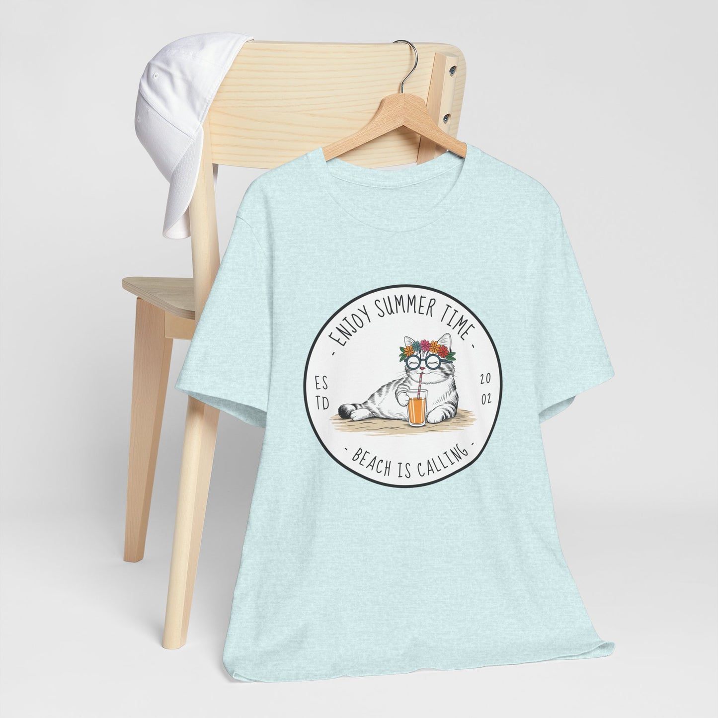 Enjoy Summer Time Beach Cat Tshirt