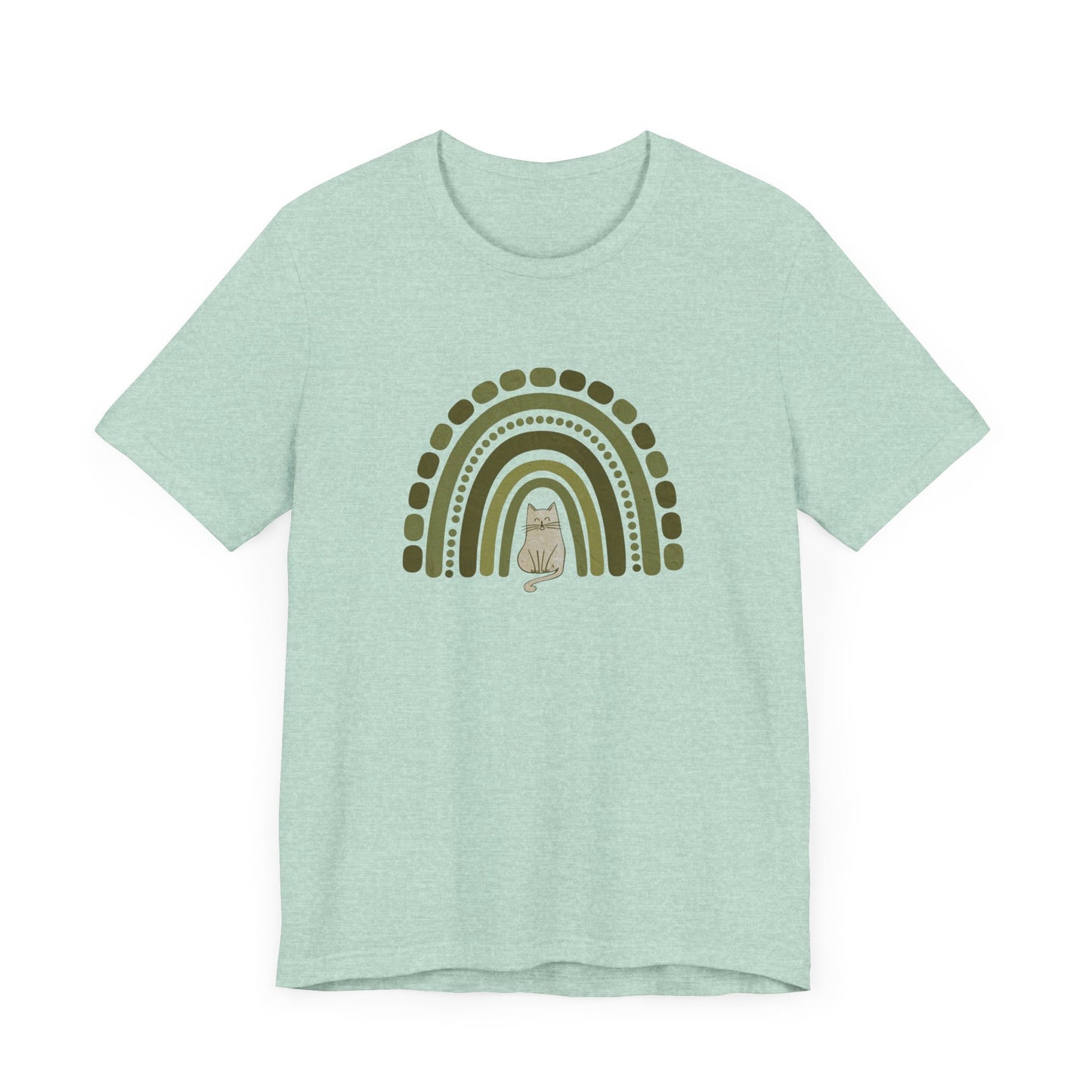 Boho St. Patty's Rainbow Cat Tee