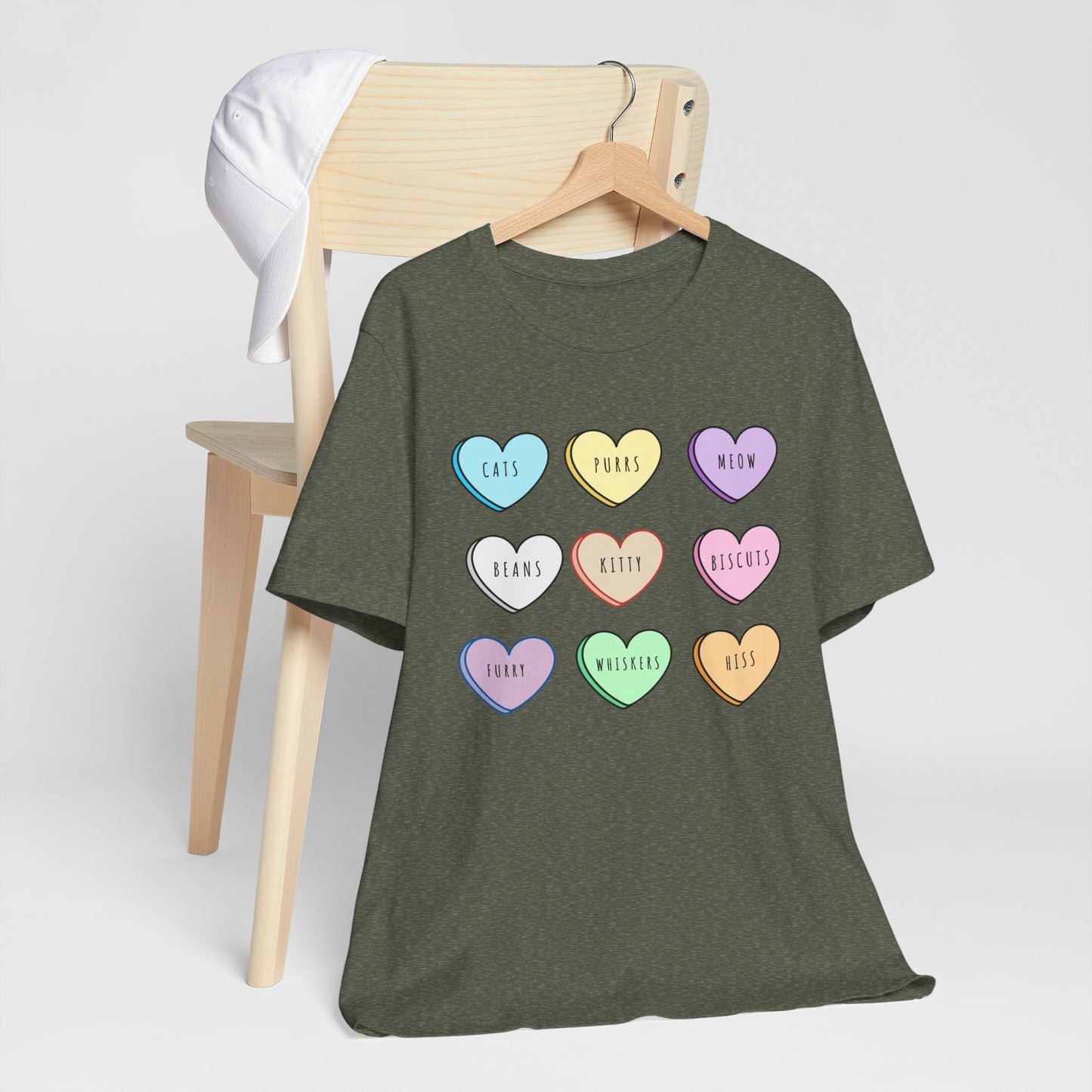 Candy Hearts Cat Love Tee