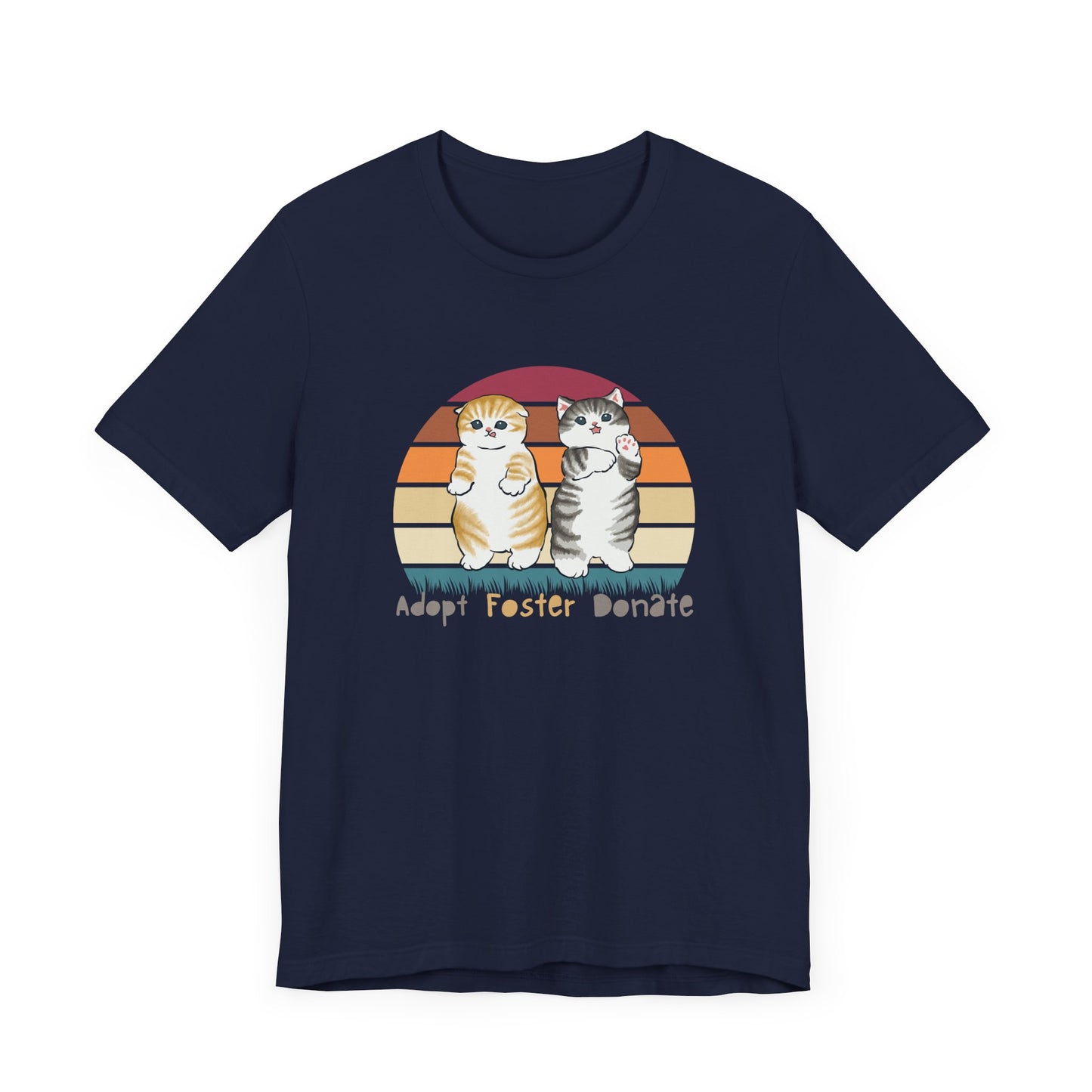 Adopt Foster Donate Cat Rescue Tee