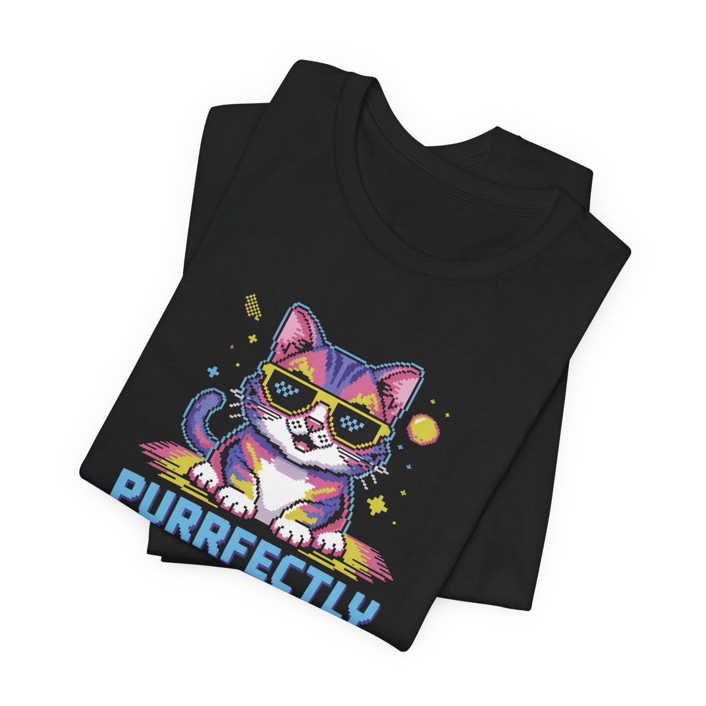 Purrfectly Vintage 80's - 90's Retro Cat T-Shirt