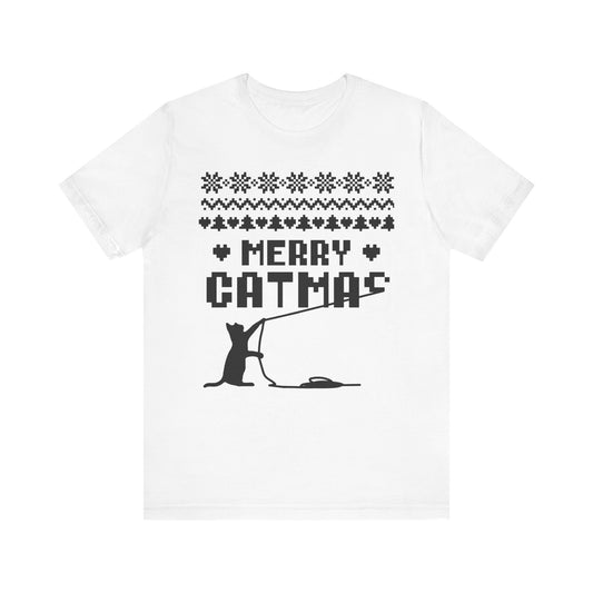 Merry Catmas Holiday Naughty Cat Tee