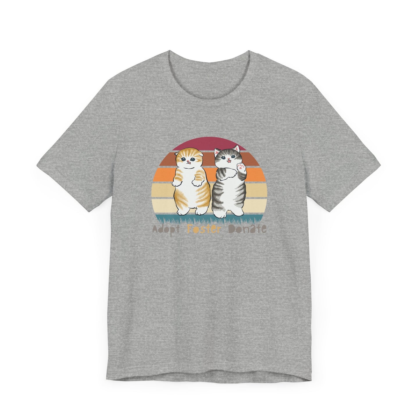 Adopt Foster Donate Cat Rescue Tee
