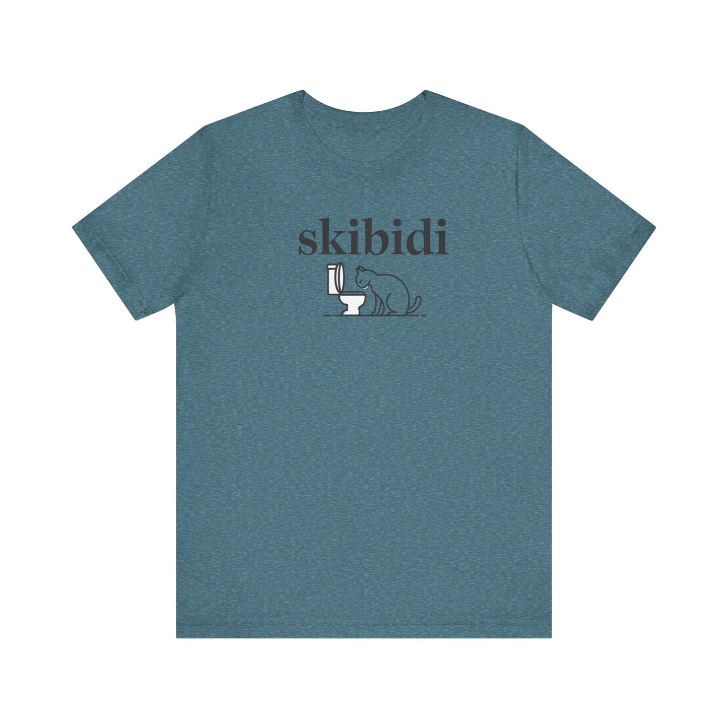 Funny Skibidi Toilet Cat Shirt Turn heads and spark laughter with our hilarious "Skibidi" T-shirt! Featuring a mischievous cat inspecting a toilet, this design is the perfect blend of quirky cat humor and minimalist style. Whether you're a cat lover, meme