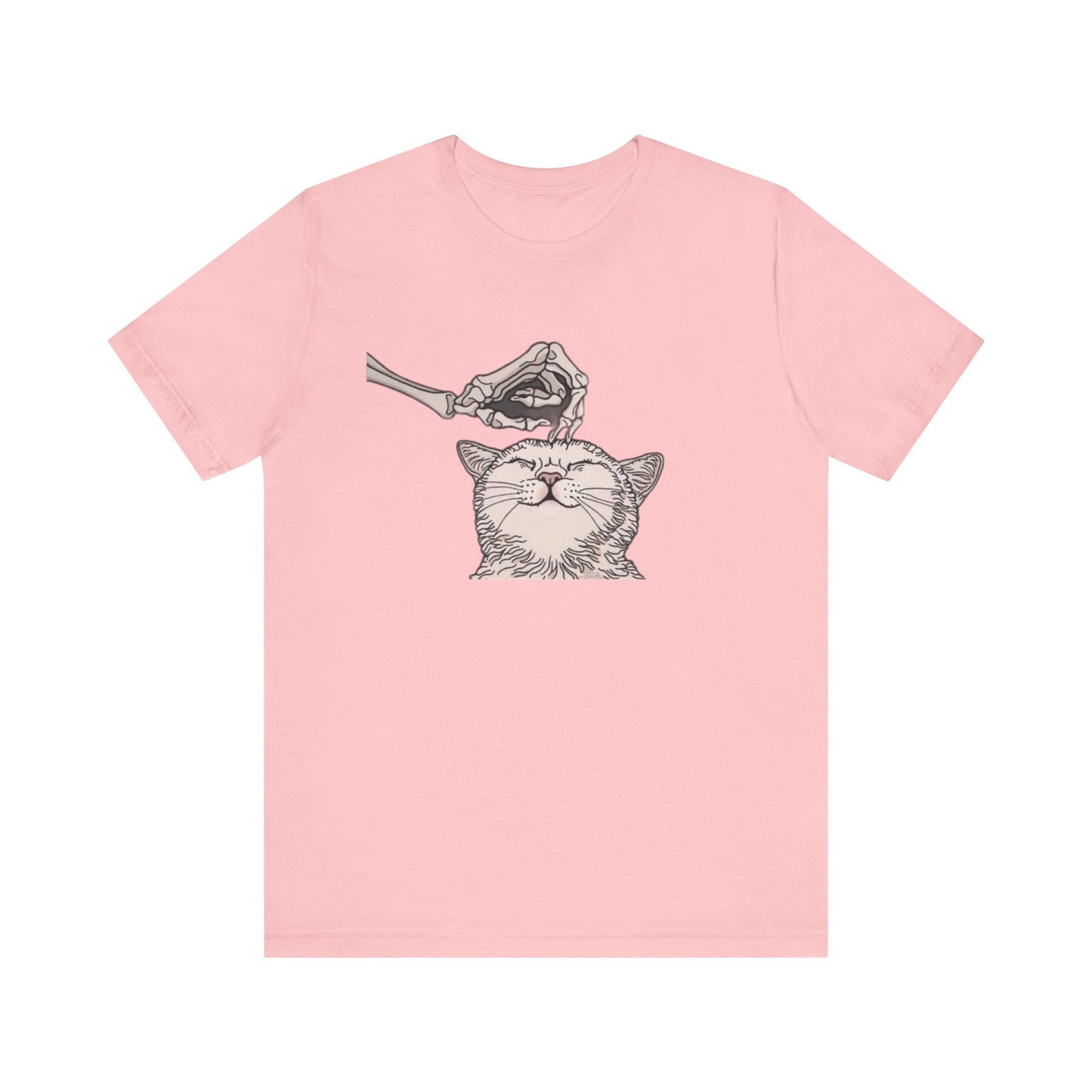Skeleton Cat Head Scratch Tee