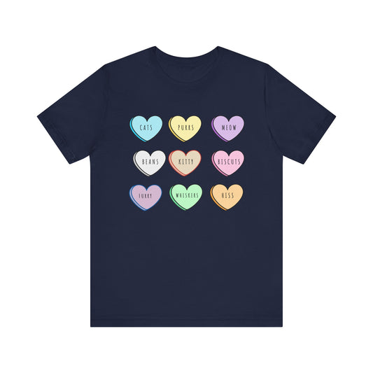 Candy Hearts Cat Love Tee