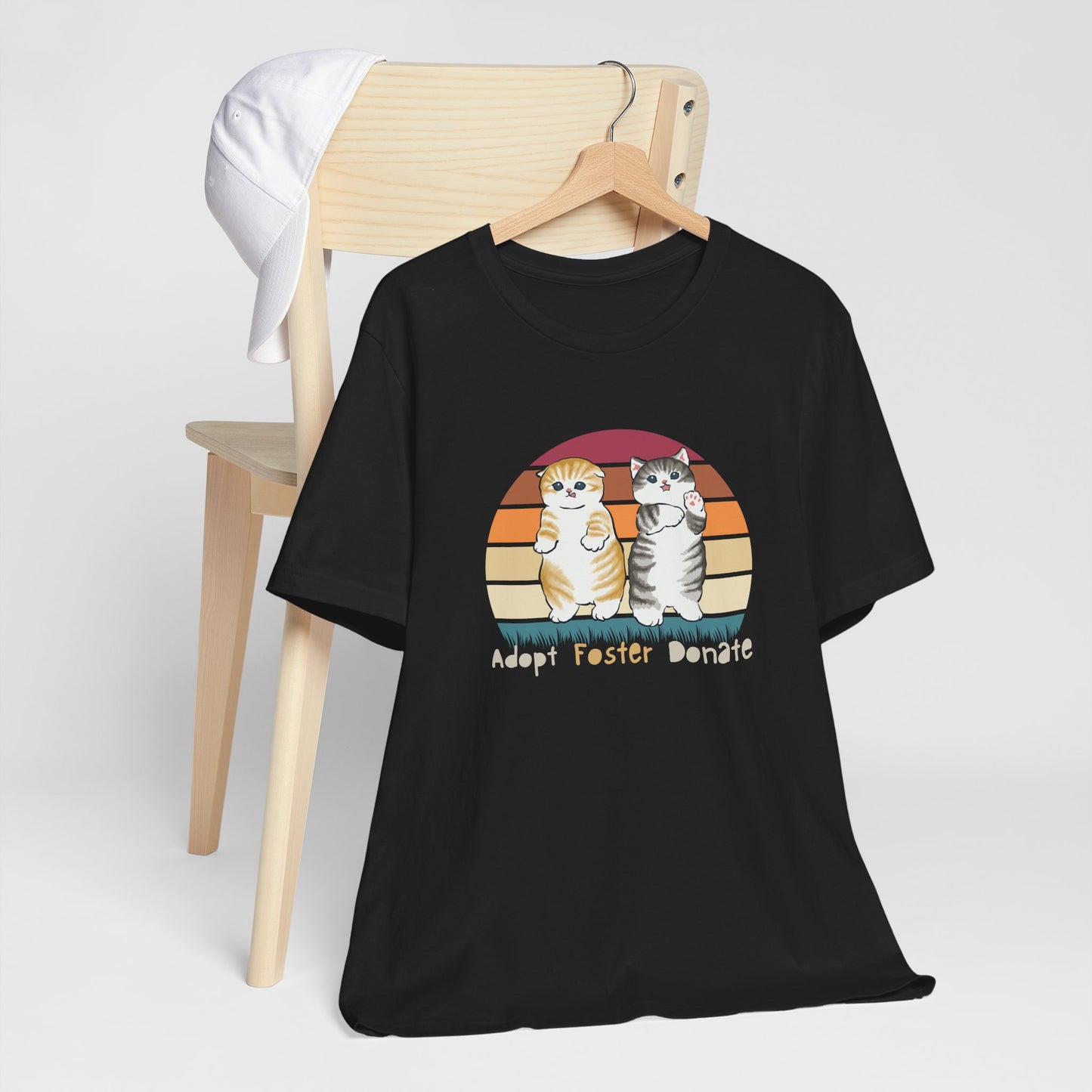 Adopt Foster Donate Cat Rescue Tee