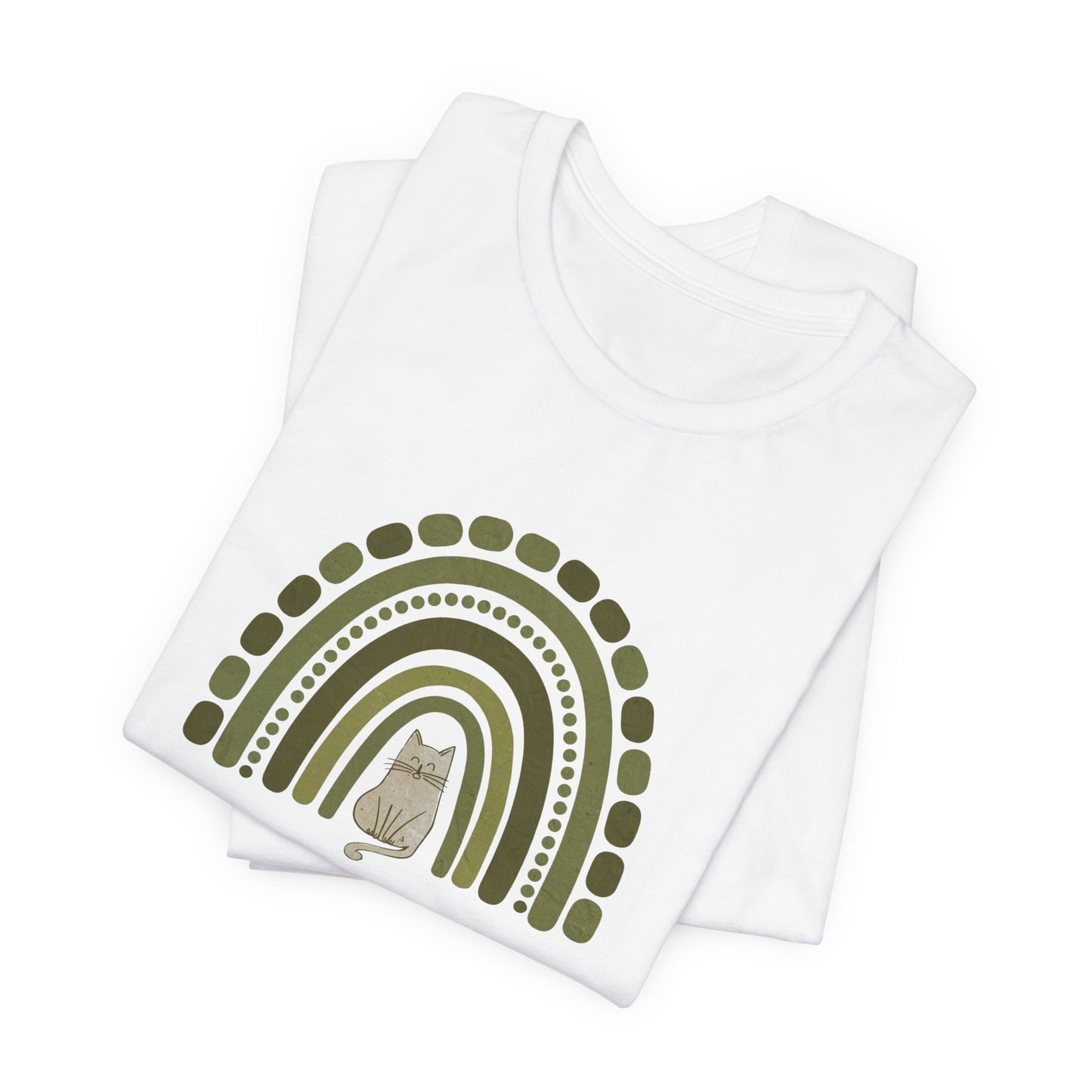 Boho St. Patty's Rainbow Cat Tee