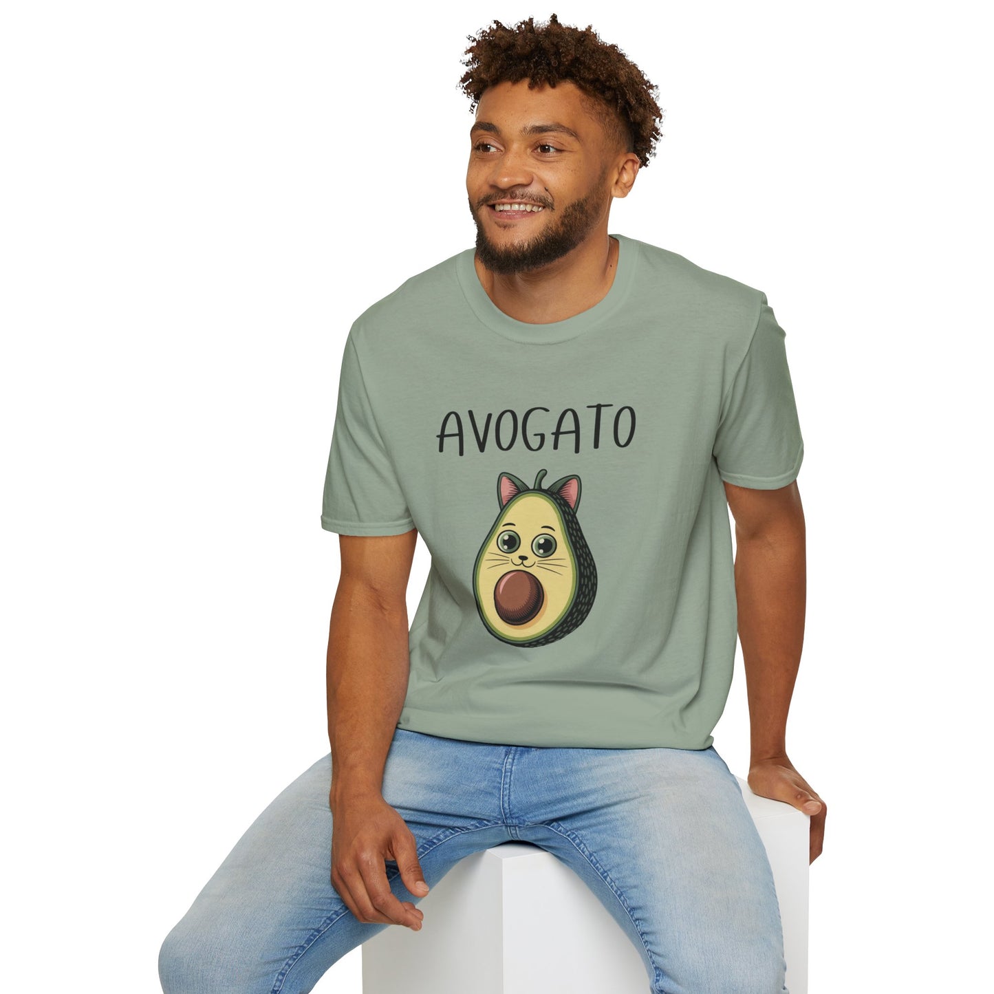 Avogato Funny Cat & Avocado T-Shirt – Cute Pun Graphic Tee