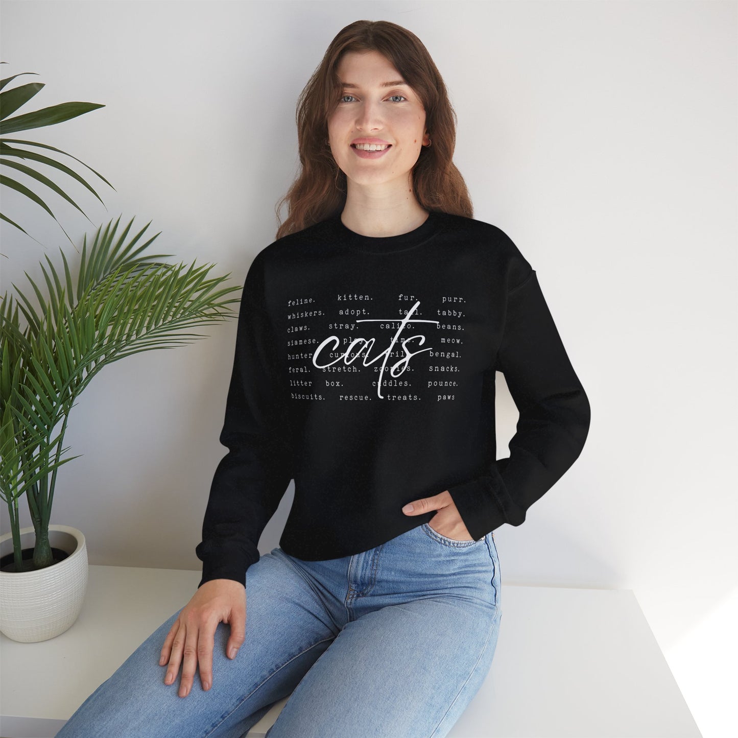 Cats Word Art Sweatshirt