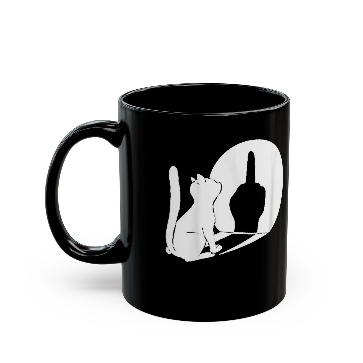 Cat Shadow Black Mug (11oz, 15oz)