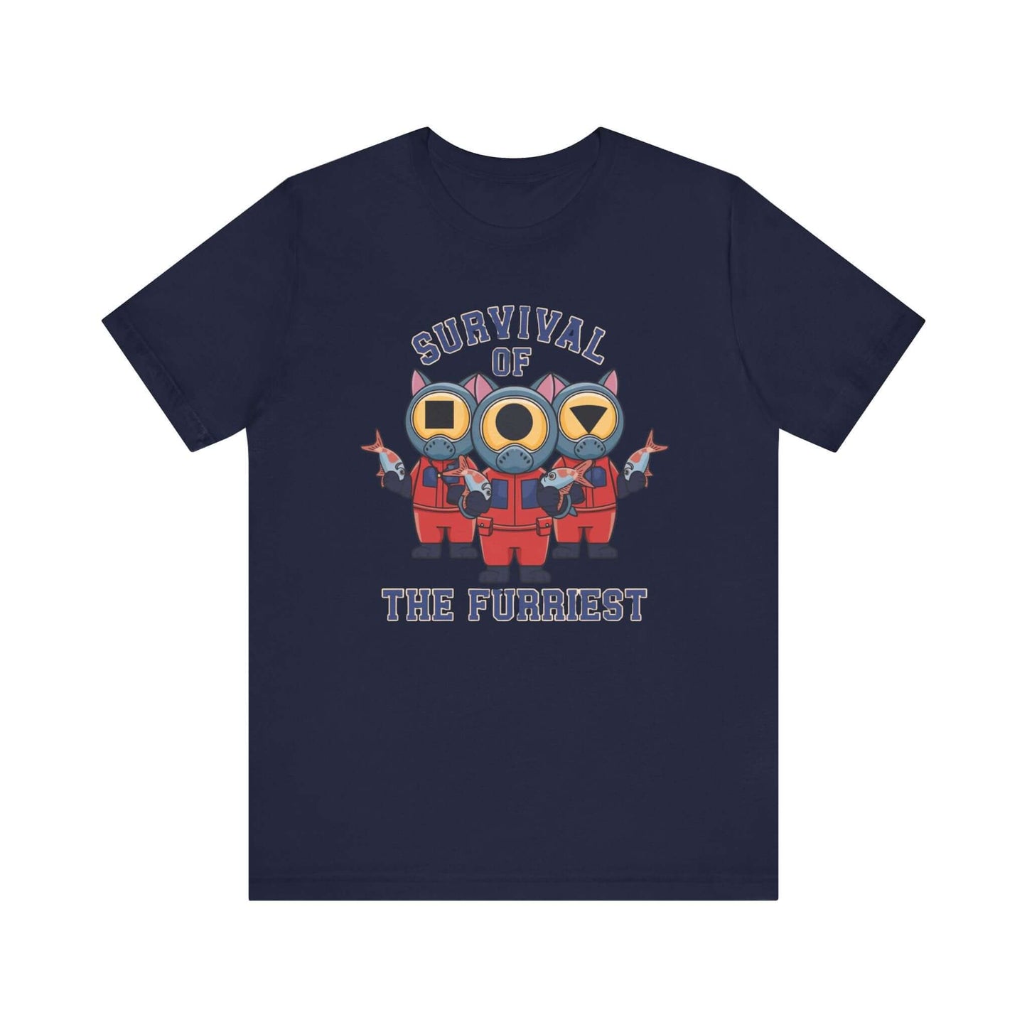 Survival of the Furriest Inspired Cat Tee This one-of-a-kind tee is the ultimate conversation starter. Whether you're binge-watching Squid Game or cuddling your kitty, this shirt lets the world know that you're a survivor - of both the games and the daily