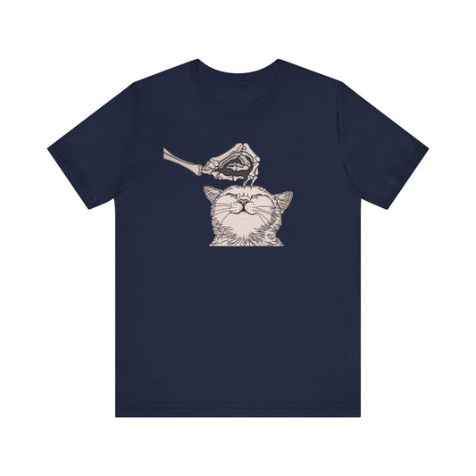 Skeleton Cat Head Scratch Tee
