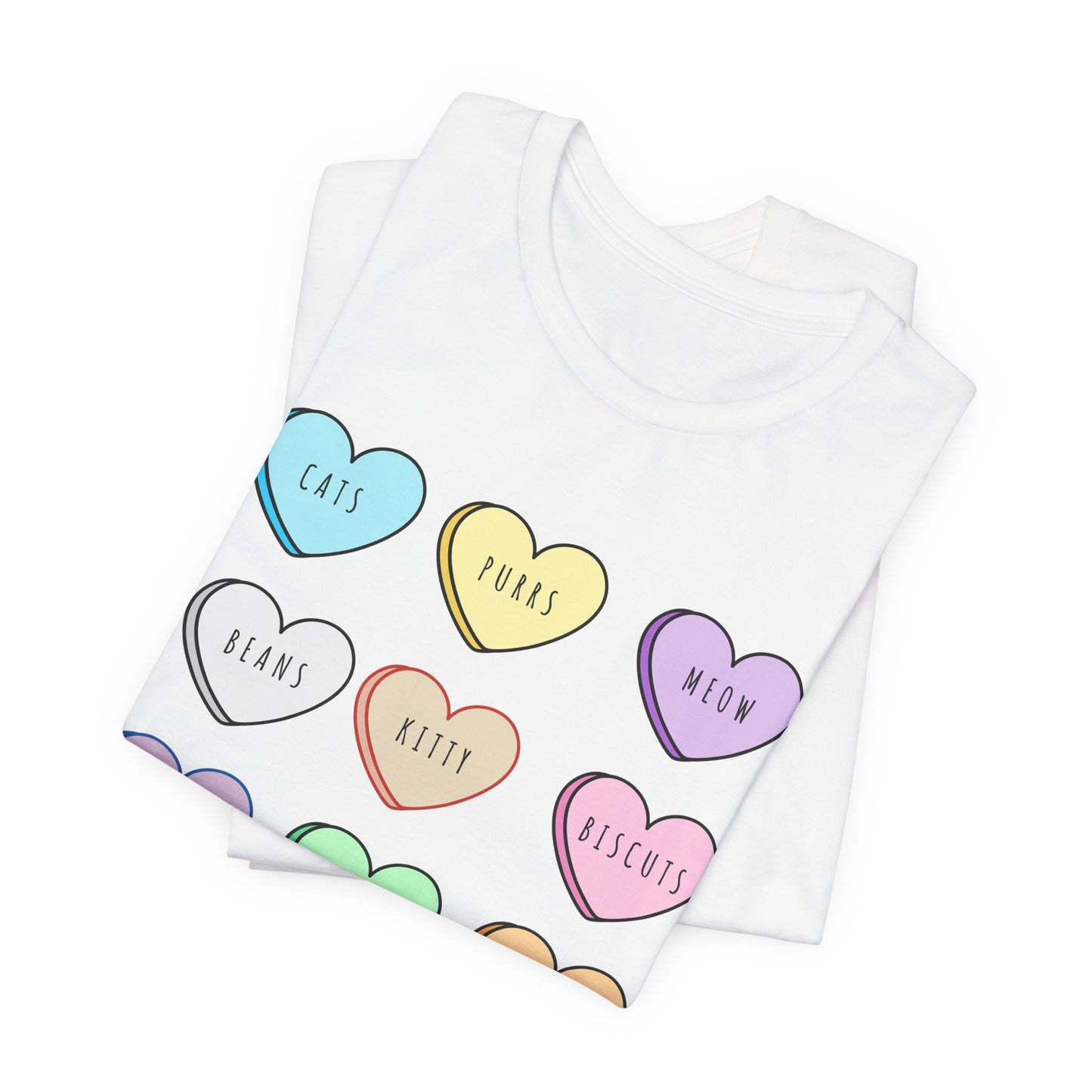 Candy Hearts Cat Love Tee