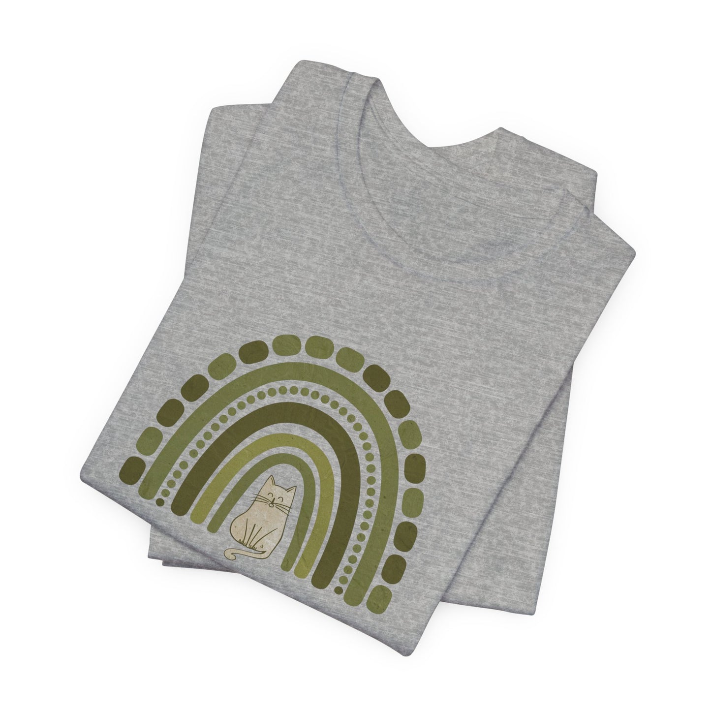 Boho St. Patty's Rainbow Cat Tee