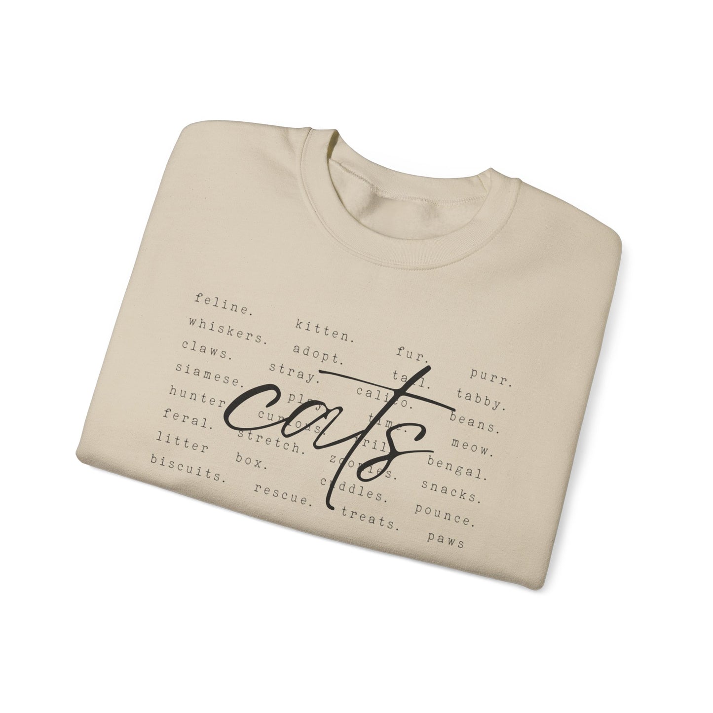 Cats Word Art Sweatshirt