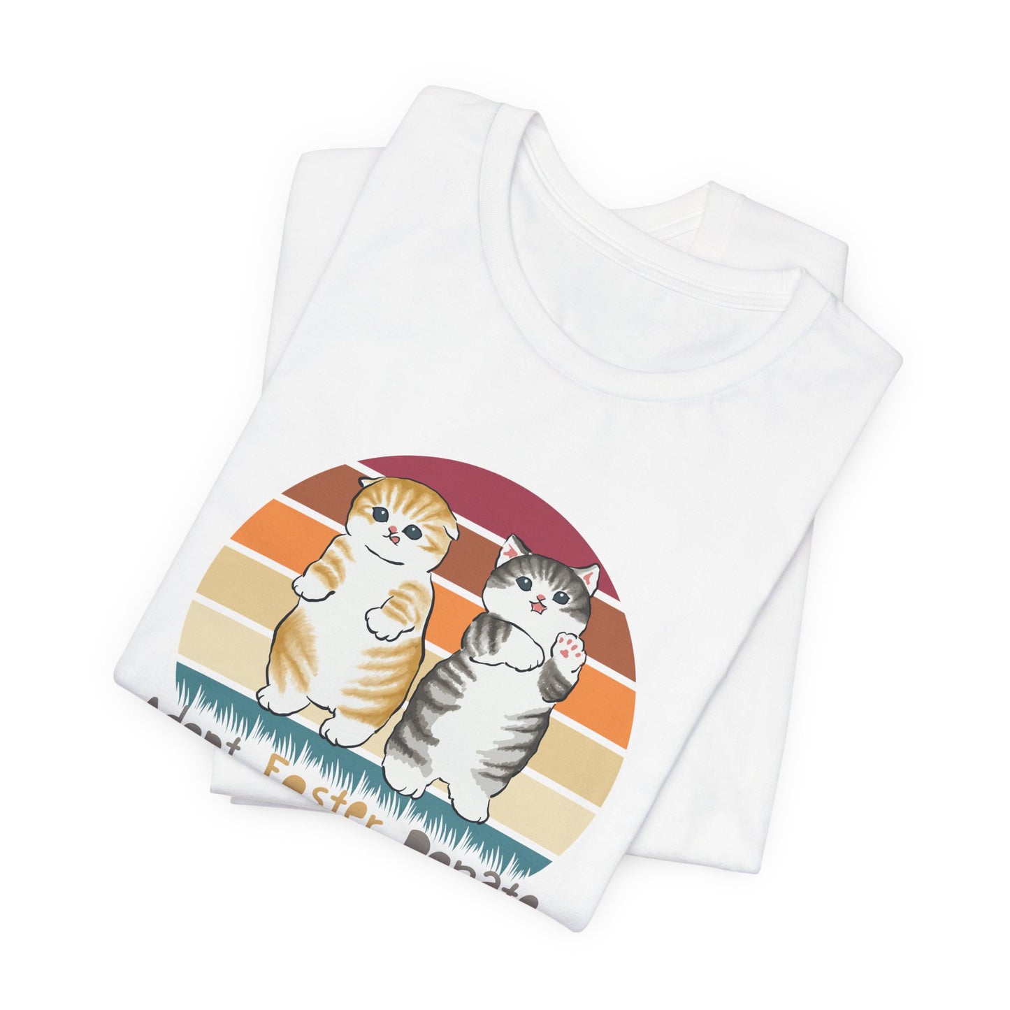 Adopt Foster Donate Cat Rescue Tee