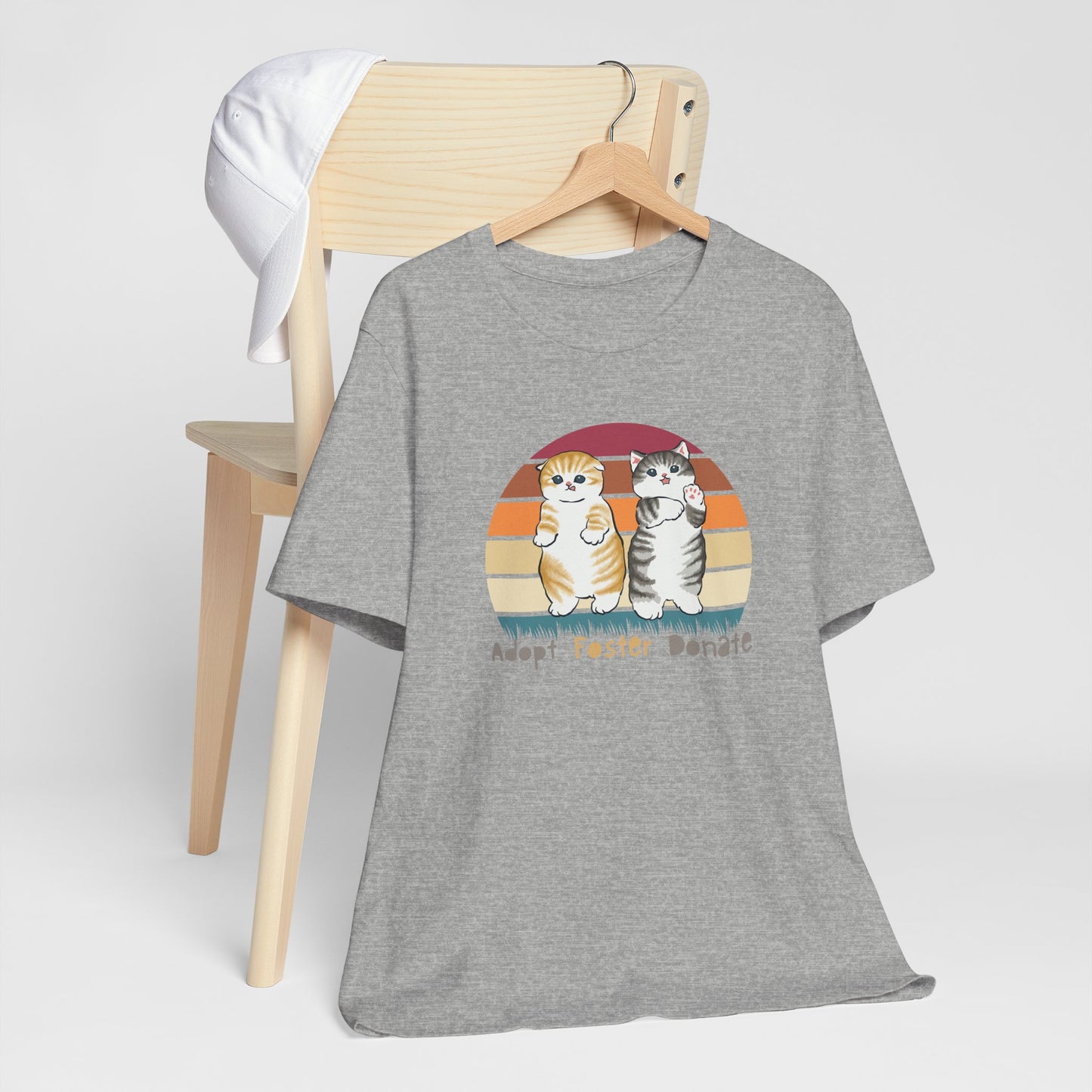 Adopt Foster Donate Cat Rescue Tee