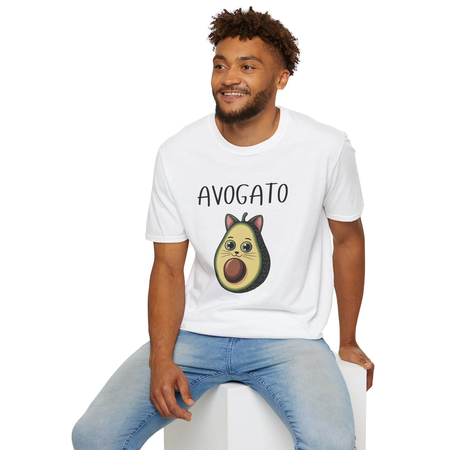 Avogato Funny Cat & Avocado T-Shirt – Cute Pun Graphic Tee