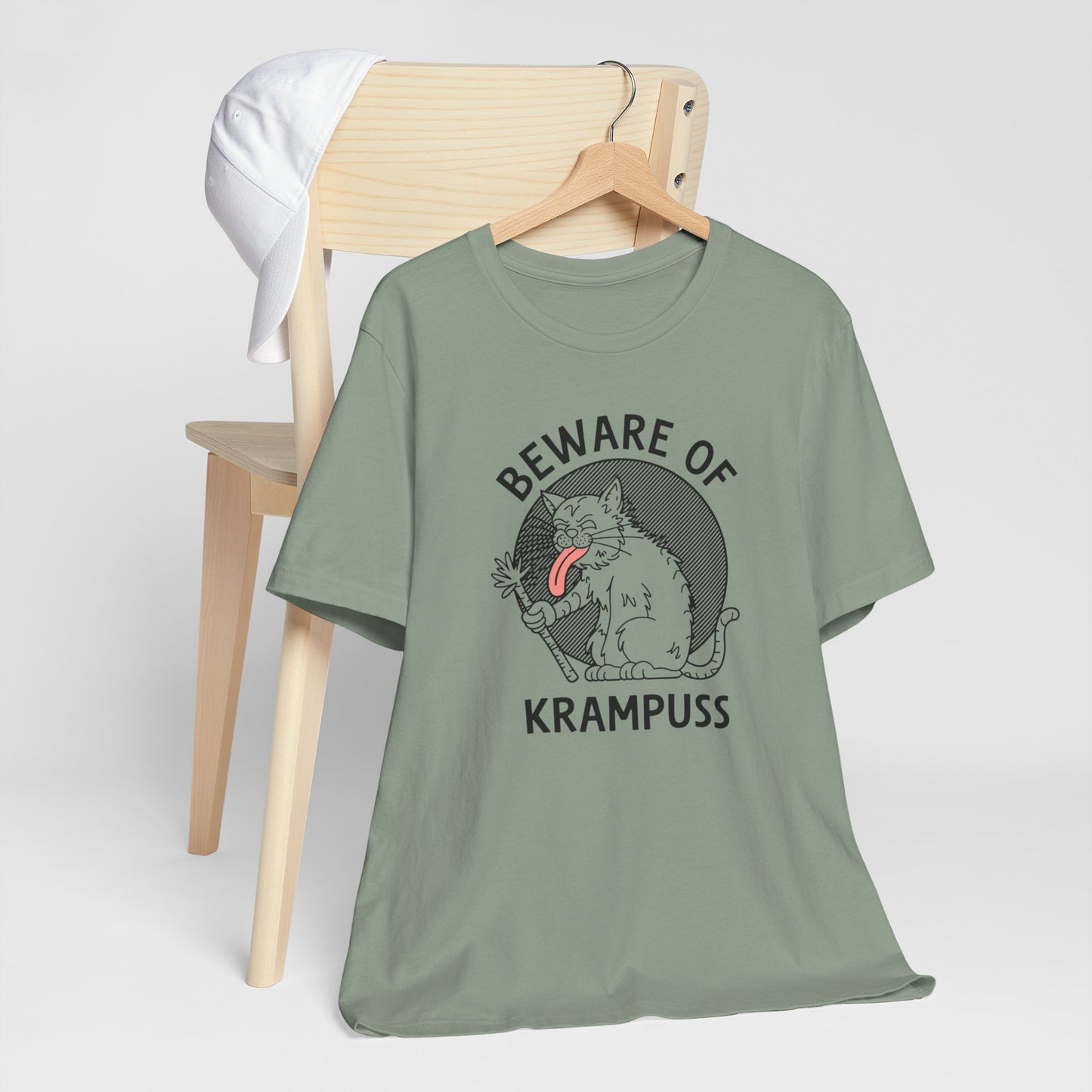 Beware of Krampuss Cat Humor Tee