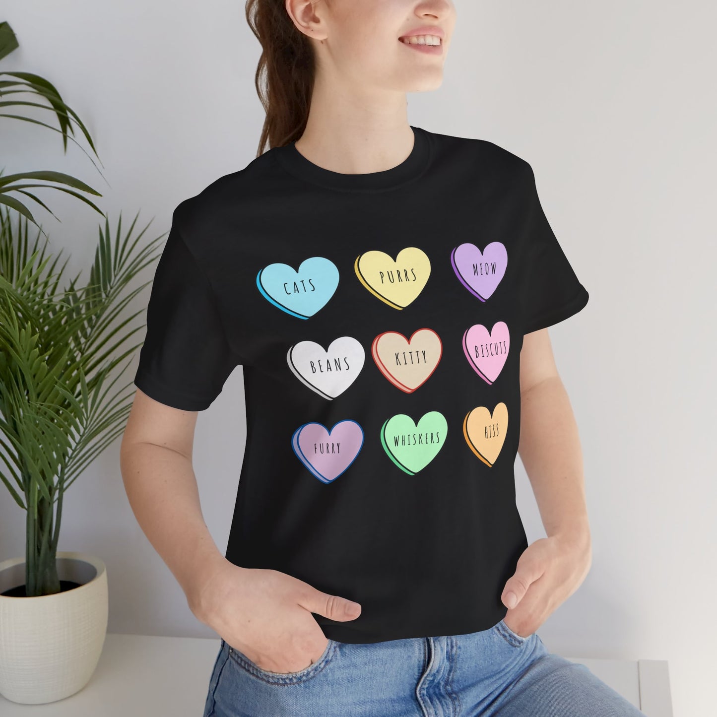 Candy Hearts Cat Love Tee