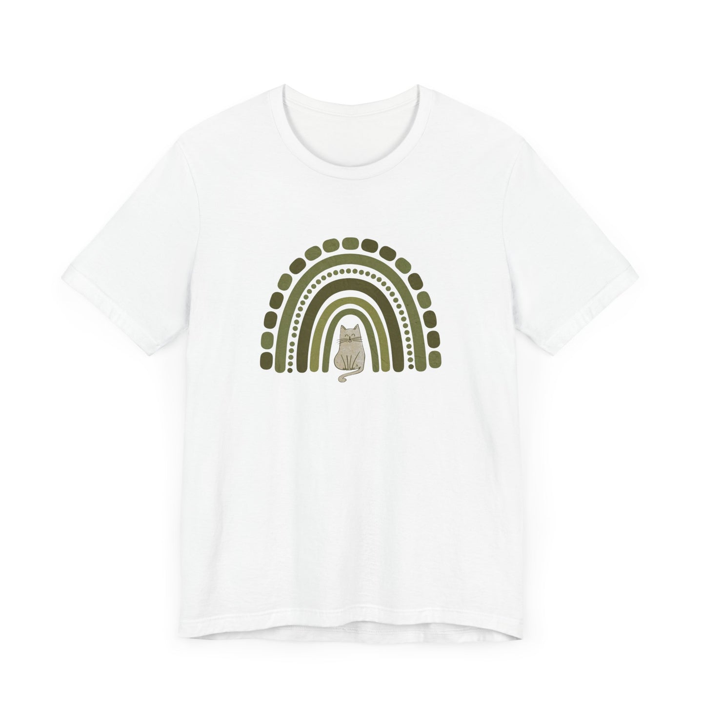 Boho St. Patty's Rainbow Cat Tee