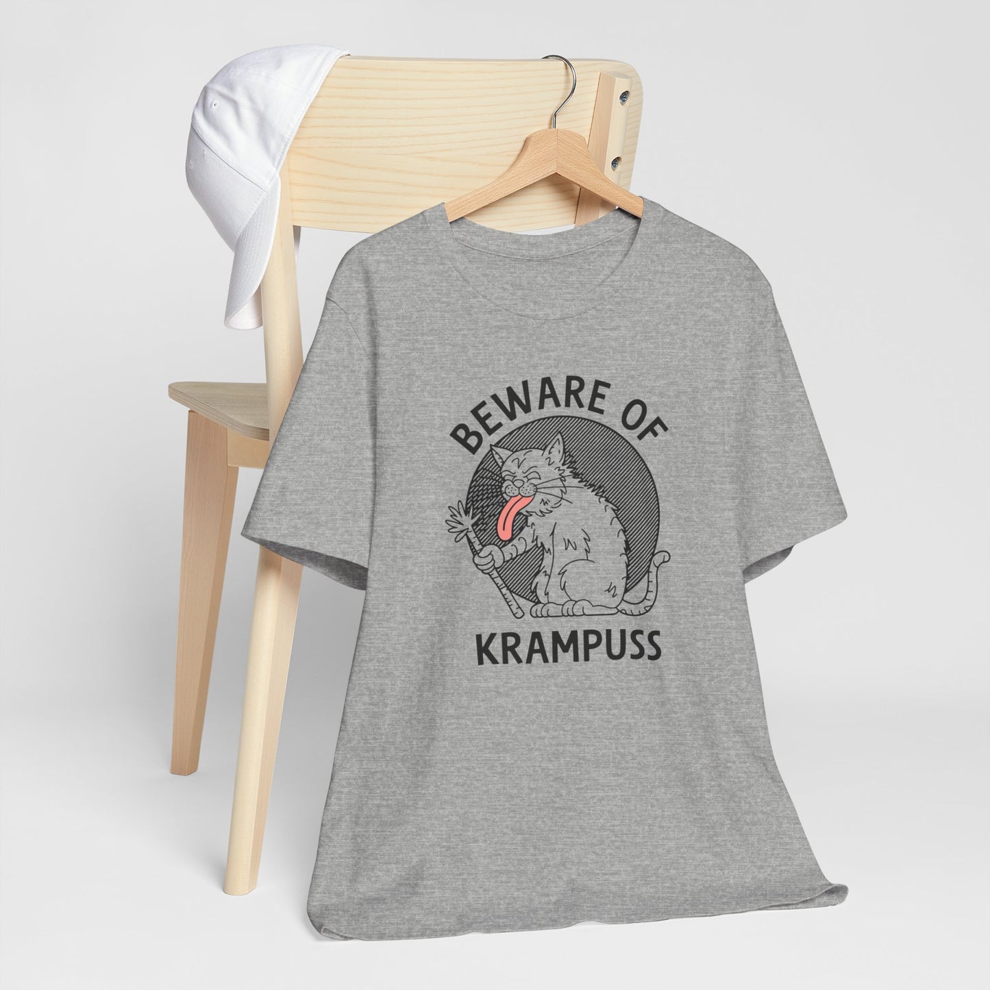 Beware of Krampuss Cat Humor Tee