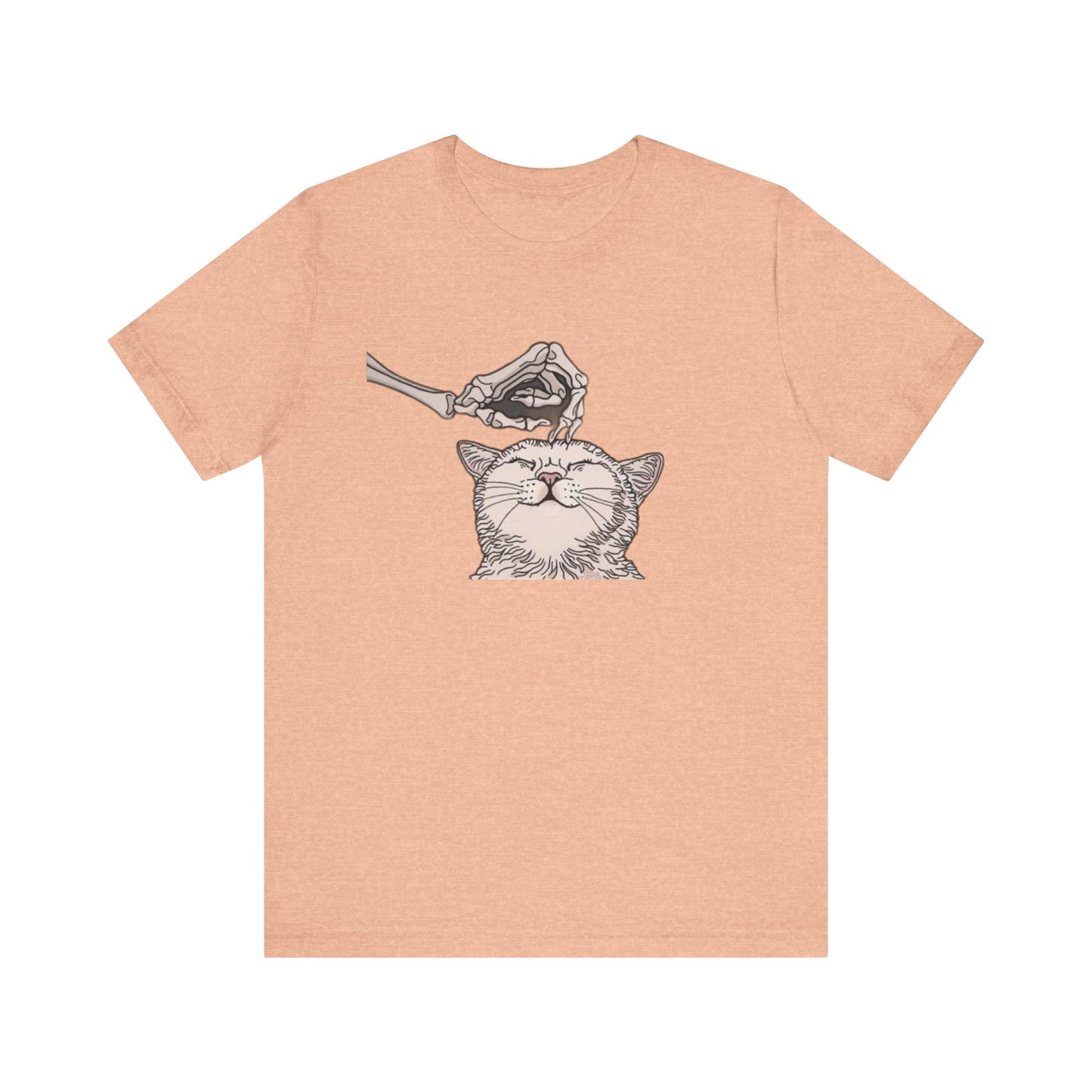 Skeleton Cat Head Scratch Tee