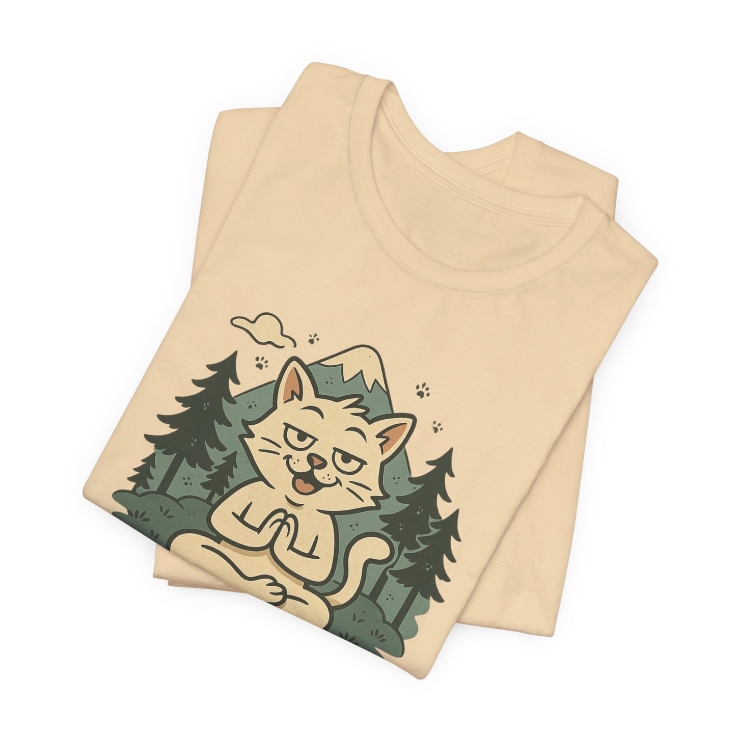 Stay Pawsitive Cat Yoga Meditation T-Shirt
