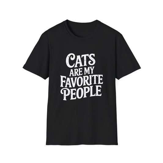 Cats Are My Favorite People T-Shirt – Funny Cat Lover Graphic Tee