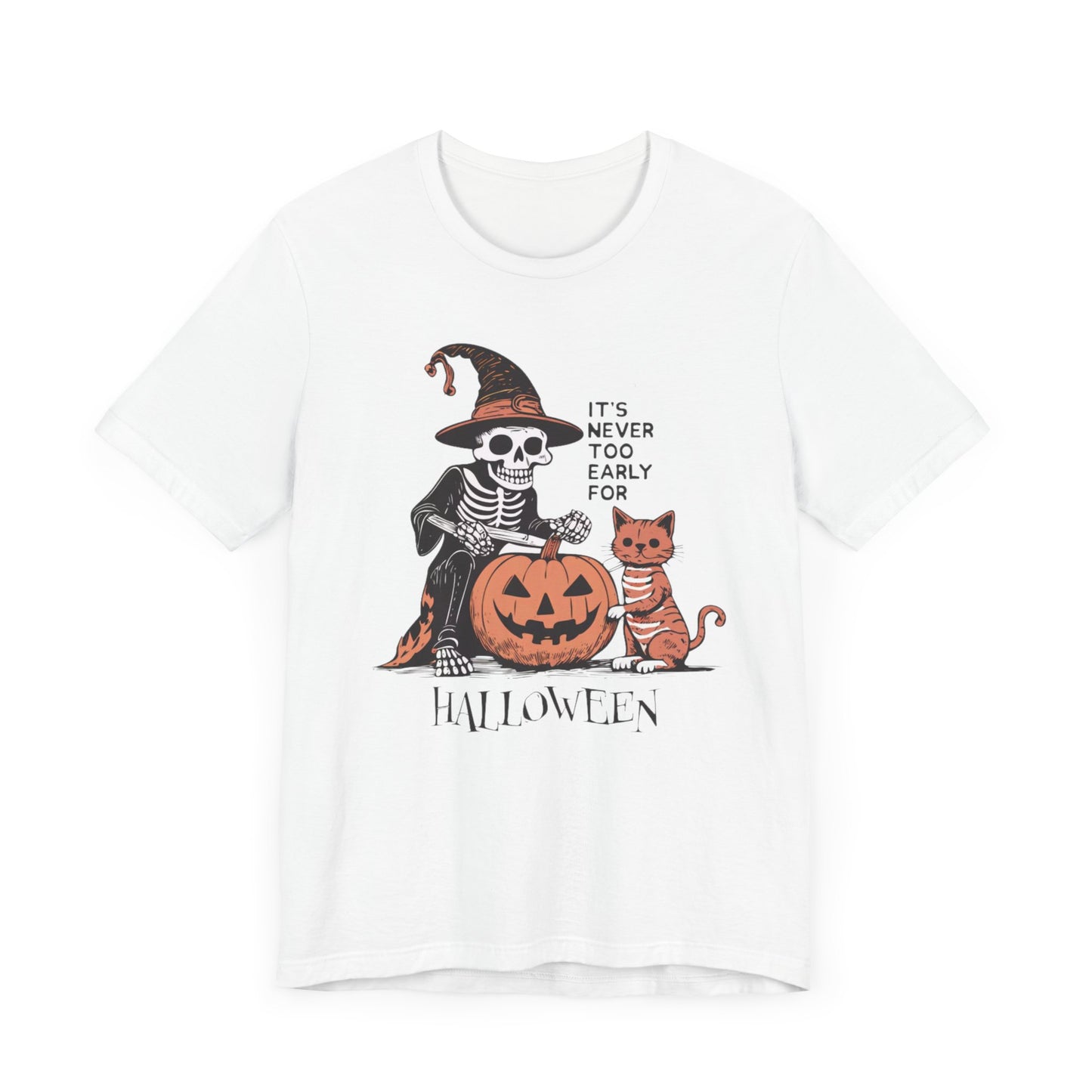 It's Never Too Early for Halloween Cat Skeleton Tee