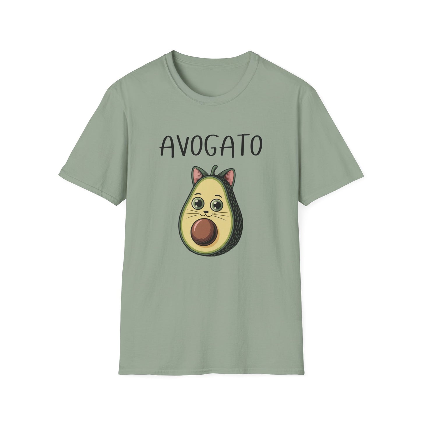 Avogato Funny Cat & Avocado T-Shirt – Cute Pun Graphic Tee