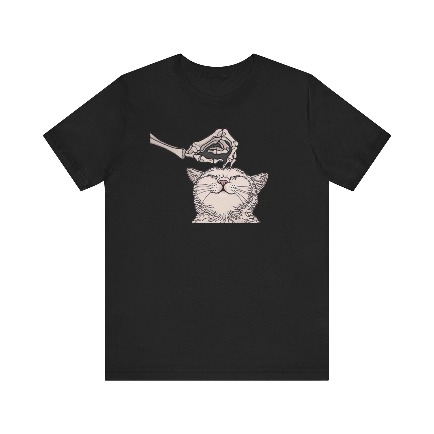 Skeleton Cat Head Scratch Tee