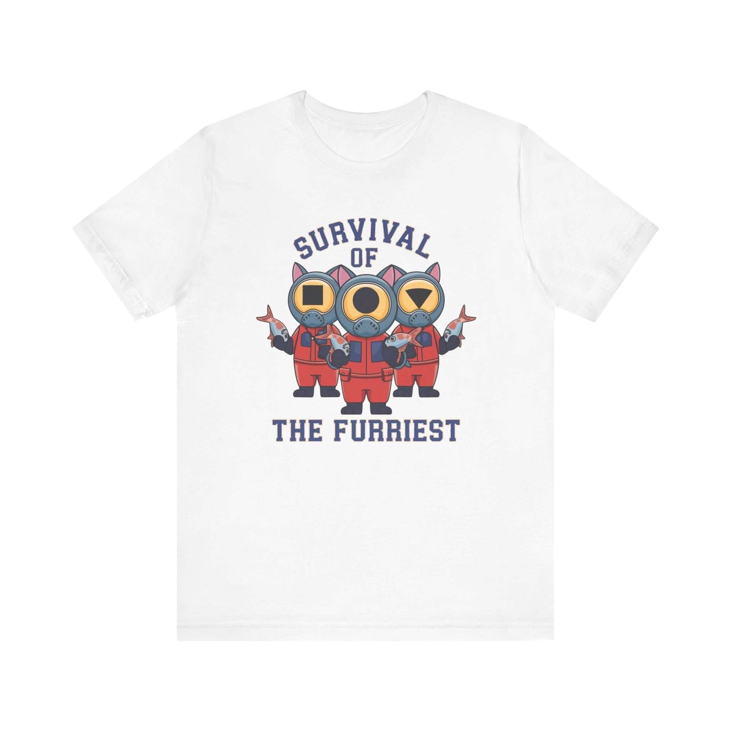 Survival of the Furriest Inspired Cat Tee This one-of-a-kind tee is the ultimate conversation starter. Whether you're binge-watching Squid Game or cuddling your kitty, this shirt lets the world know that you're a survivor - of both the games and the daily